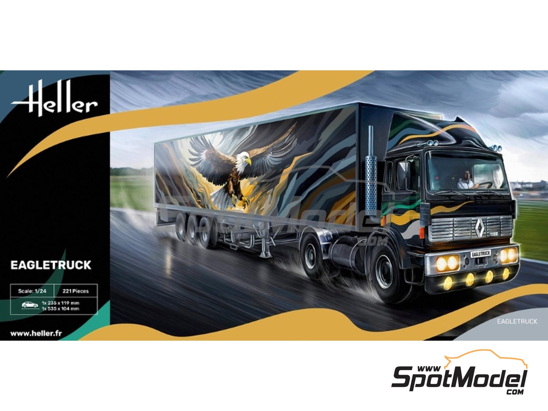 Image 1: Renault G260 Eagle Truck | Trailer scale model kit in 1/24 scale manufactured by Heller (ref.&nbsp;80784, also 3279510807844)