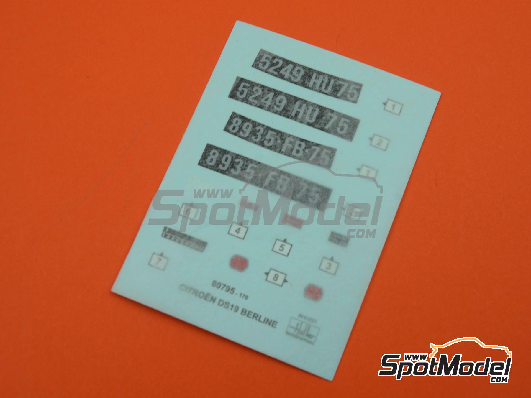 Image 6: Citro&euml;n DS 19 Berline | Car scale model kit in 1/16 scale manufactured by Heller (ref.&nbsp;80795, also 3279510807950)