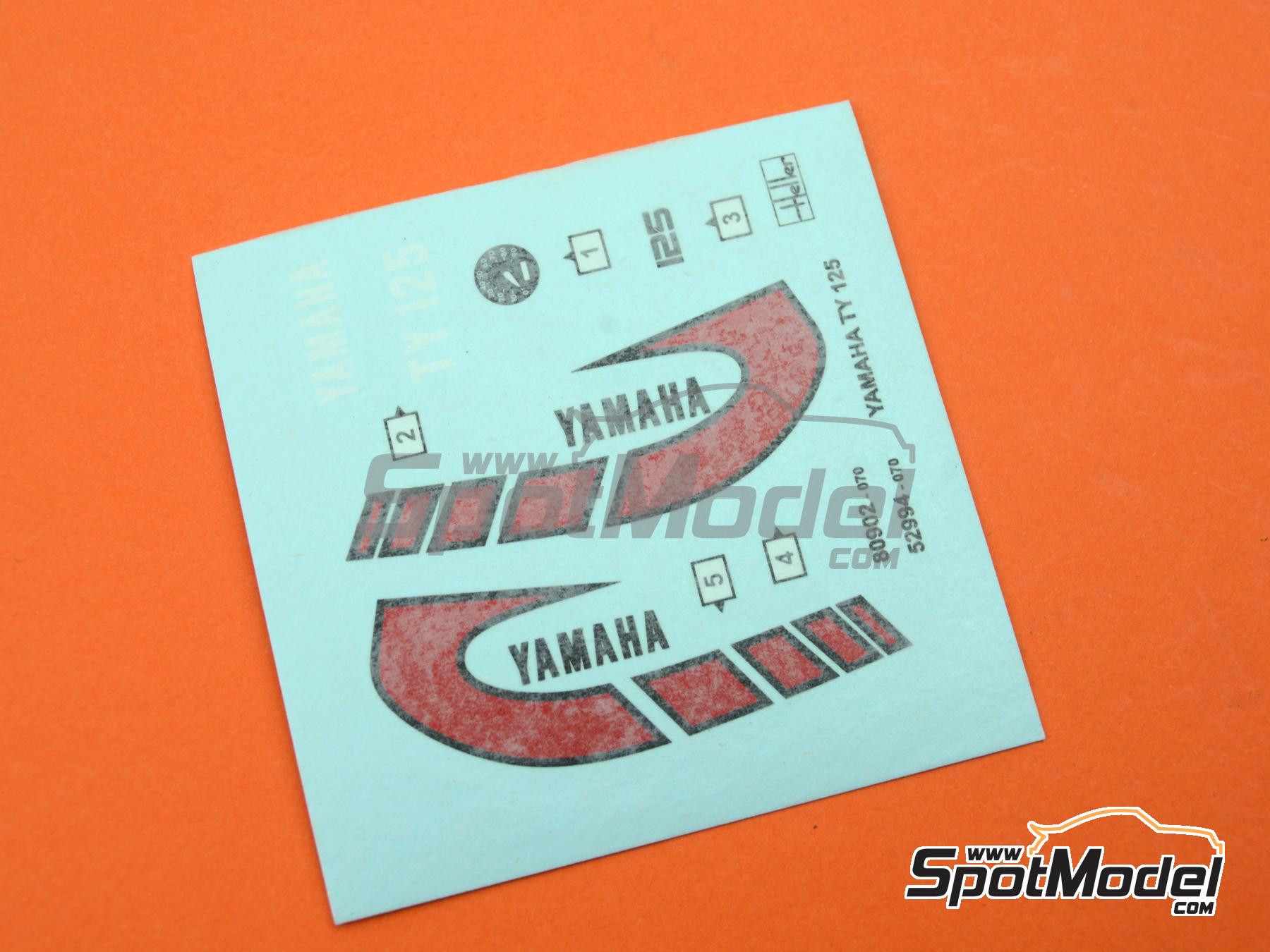 Image 9: Yamaha 125 TY | Maqueta de moto en escala&nbsp;1/8 fabricado por Heller (ref.&nbsp;80902, tambien 3279510809022)