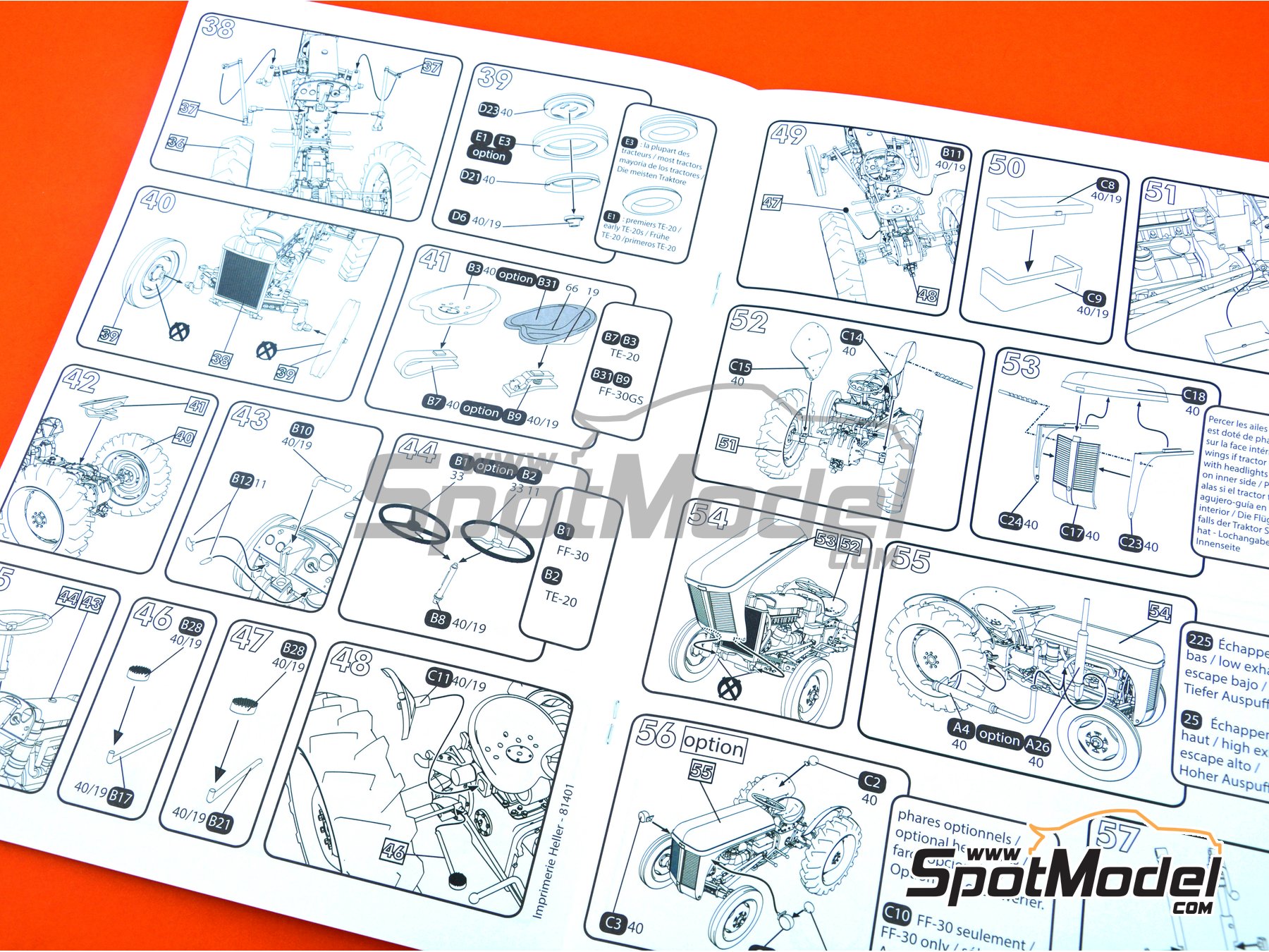 Image 7: Tractor Ferguson TE-20 "Petit Gris" | Maqueta de tractor en escala 1/24 fabricado por Heller (ref. 81401, tambien 3279510814019)