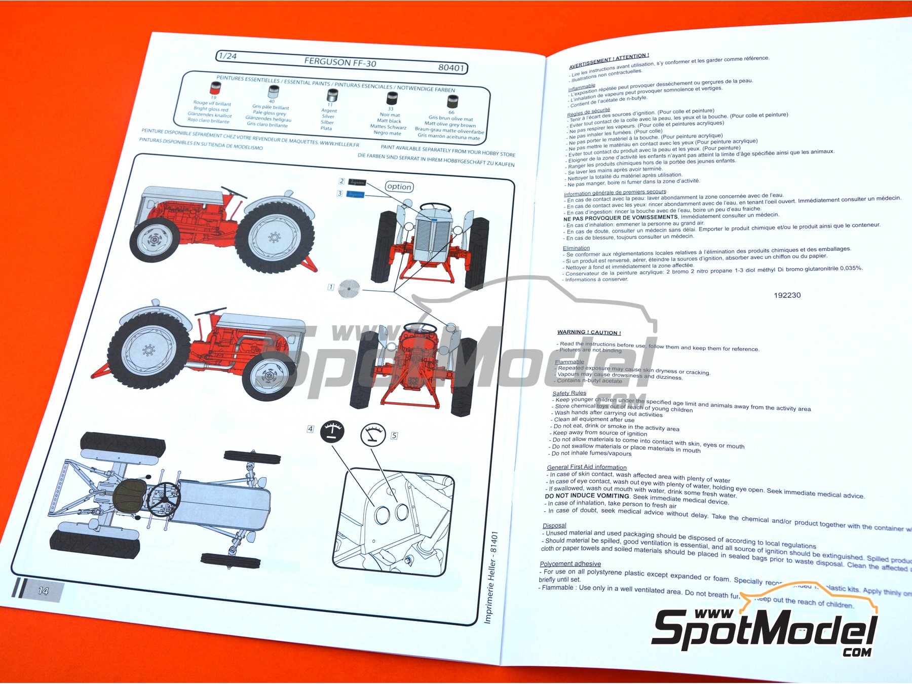 Image 8: Tractor Ferguson TE-20 "Petit Gris" | Maqueta de tractor en escala 1/24 fabricado por Heller (ref. 81401, tambien 3279510814019)