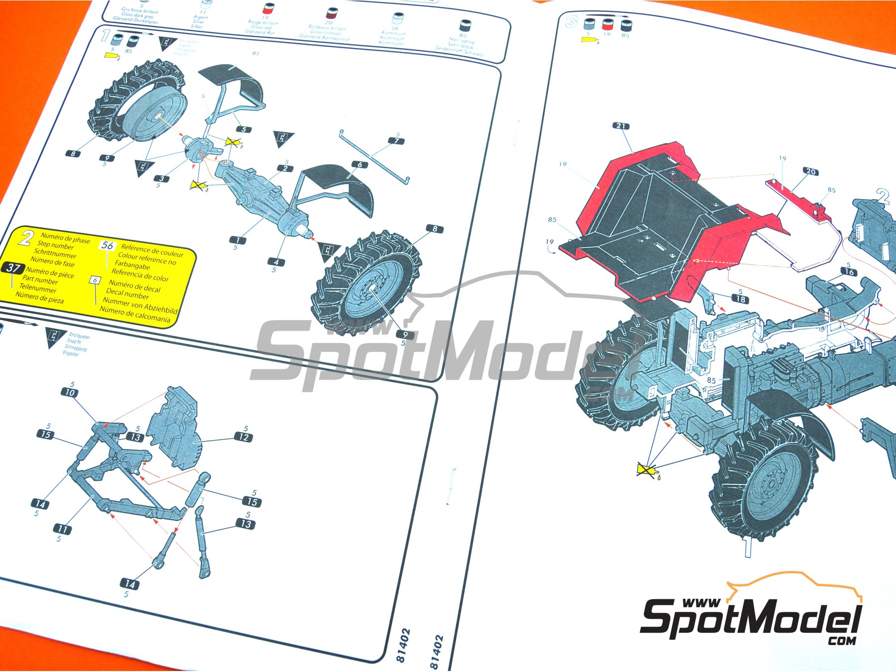 Image 7: Massey Ferguson 2680 | Maqueta de tractor en escala 1/24 fabricado por Heller (ref. 81402, tambien 3279510814026)