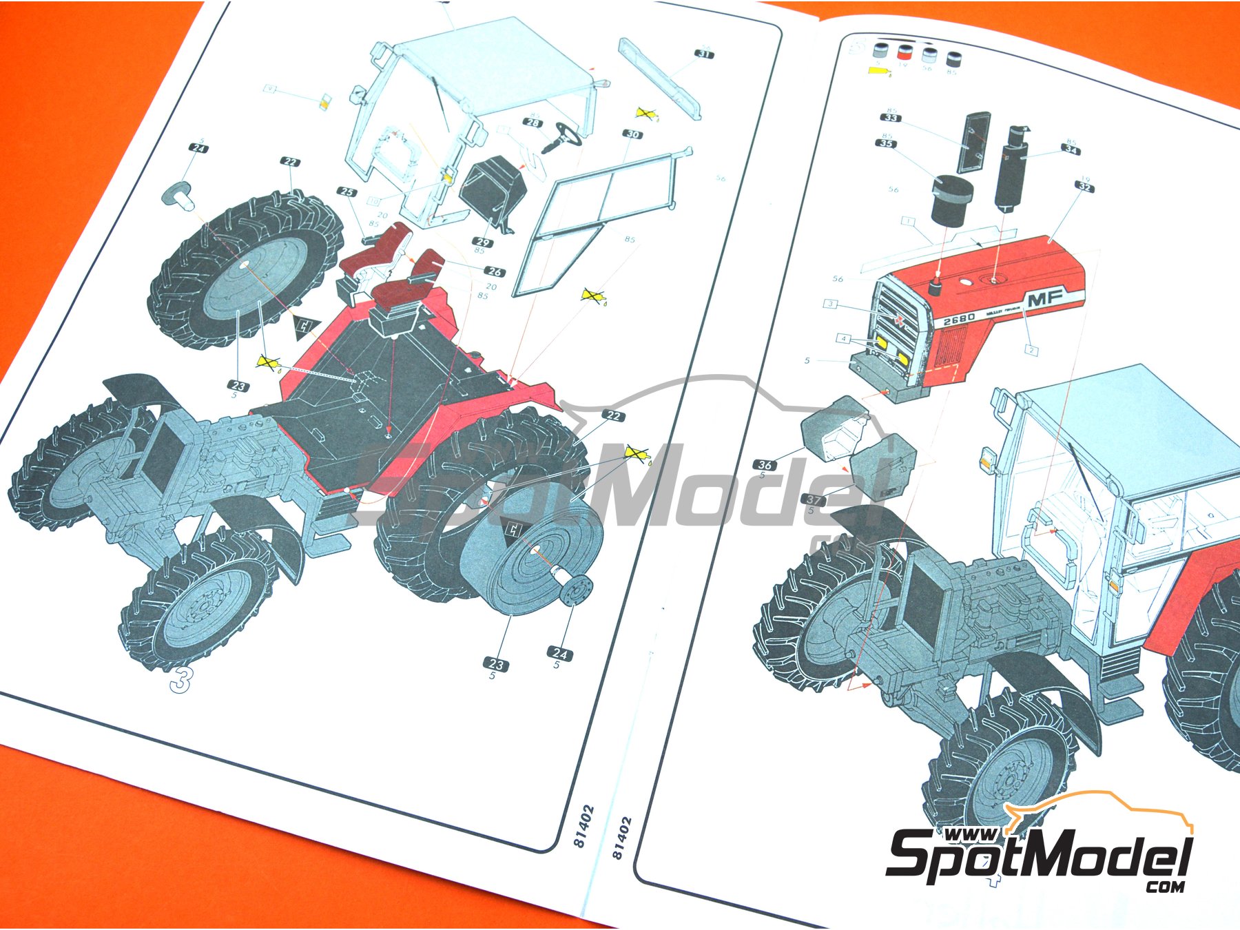 Image 8: Massey Ferguson 2680 | Maqueta de tractor en escala 1/24 fabricado por Heller (ref. 81402, tambien 3279510814026)
