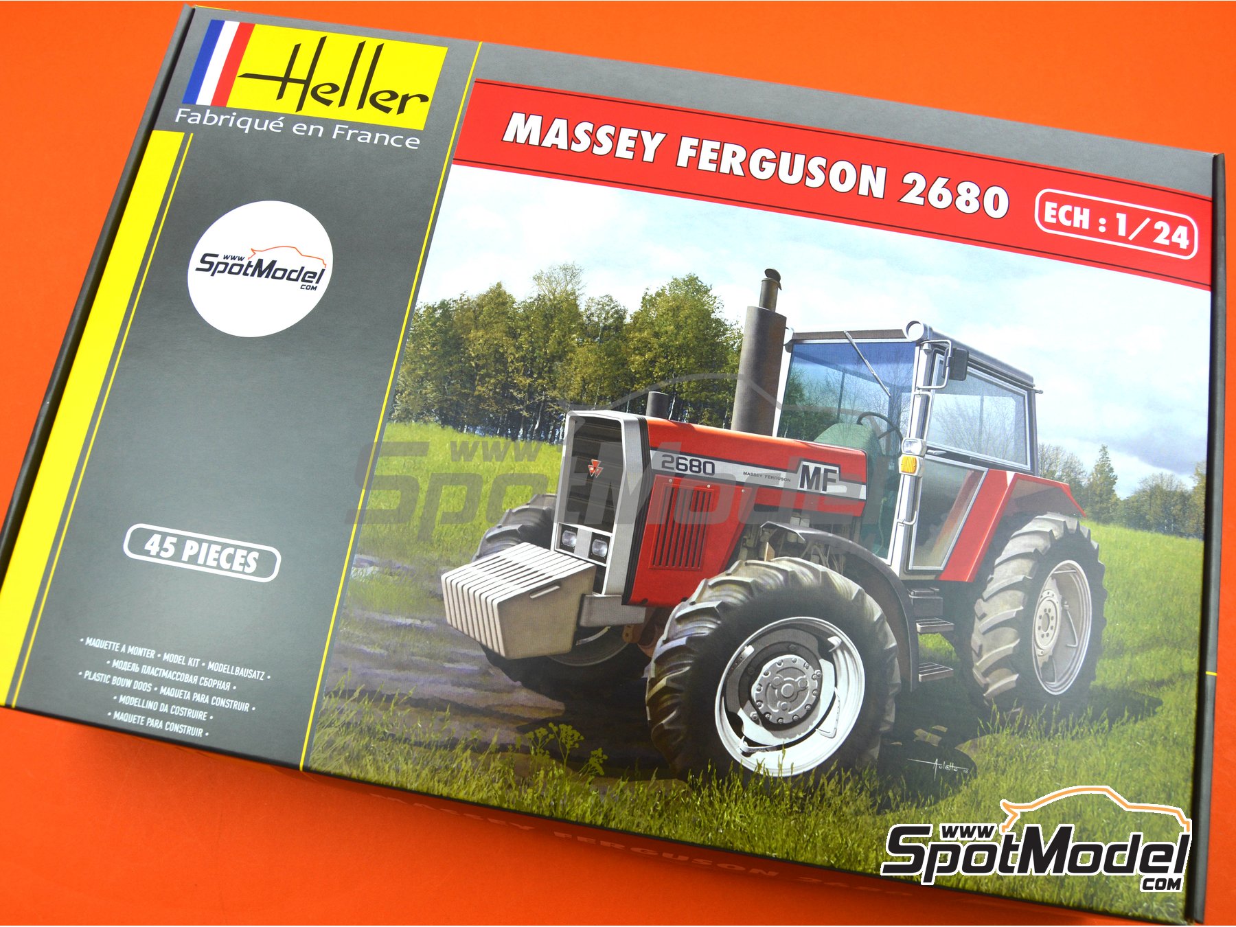 Image 9: Massey Ferguson 2680 | Maqueta de tractor en escala 1/24 fabricado por Heller (ref. 81402, tambien 3279510814026)