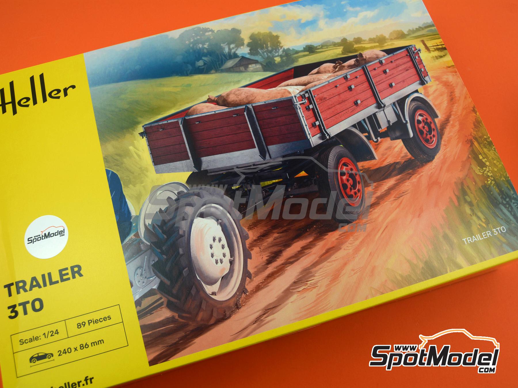 Image 7: Trailer 3 Ton | Trailer scale model kit in 1/24 scale manufactured by Heller (ref.&nbsp;81410, also 3279510814101)