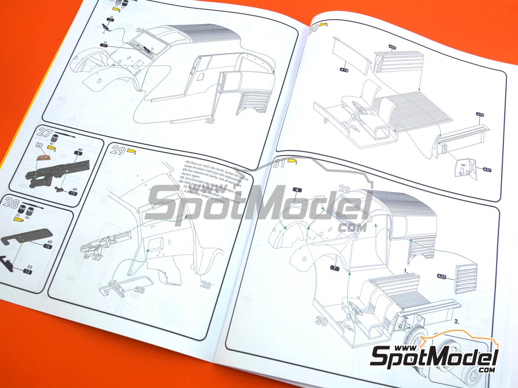 Image 12: Citro&euml;n 2CV Van AK 250 | Van scale model kit in 1/24 scale manufactured by Heller (ref.&nbsp;82701, also 3279510827019)