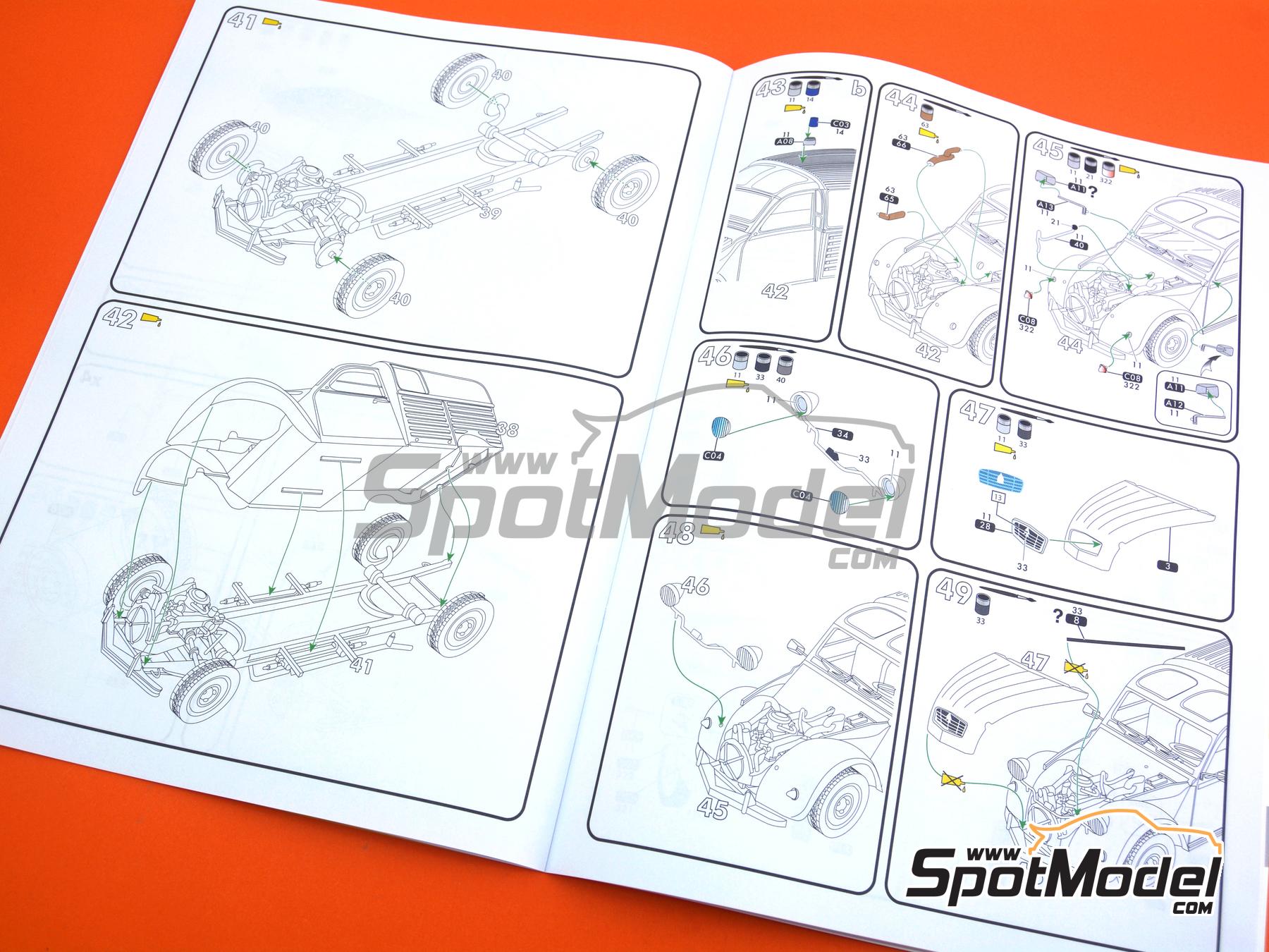 Image 13: Citro&euml;n 2CV Van AK 250 | Van scale model kit in 1/24 scale manufactured by Heller (ref.&nbsp;82701, also 3279510827019)