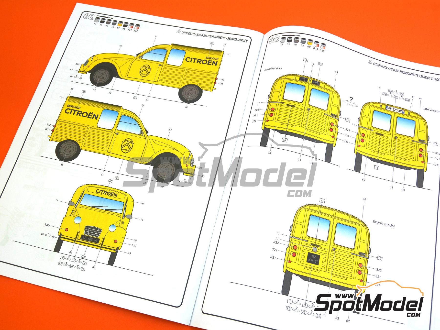 Image 14: Citro&euml;n 2CV Van AK 250 | Van scale model kit in 1/24 scale manufactured by Heller (ref.&nbsp;82701, also 3279510827019)