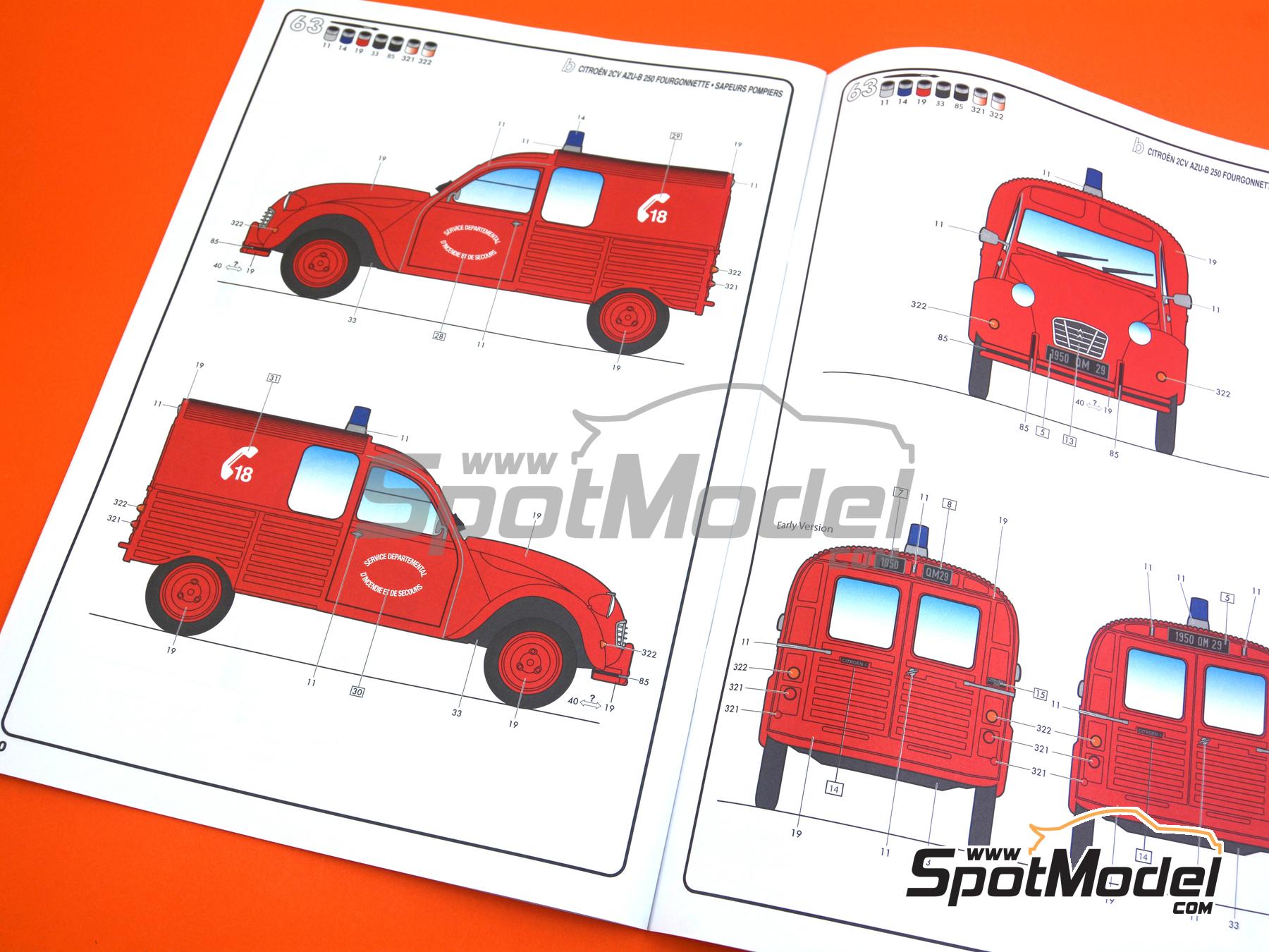 Image 15: Citro&euml;n 2CV Van AK 250 | Van scale model kit in 1/24 scale manufactured by Heller (ref.&nbsp;82701, also 3279510827019)