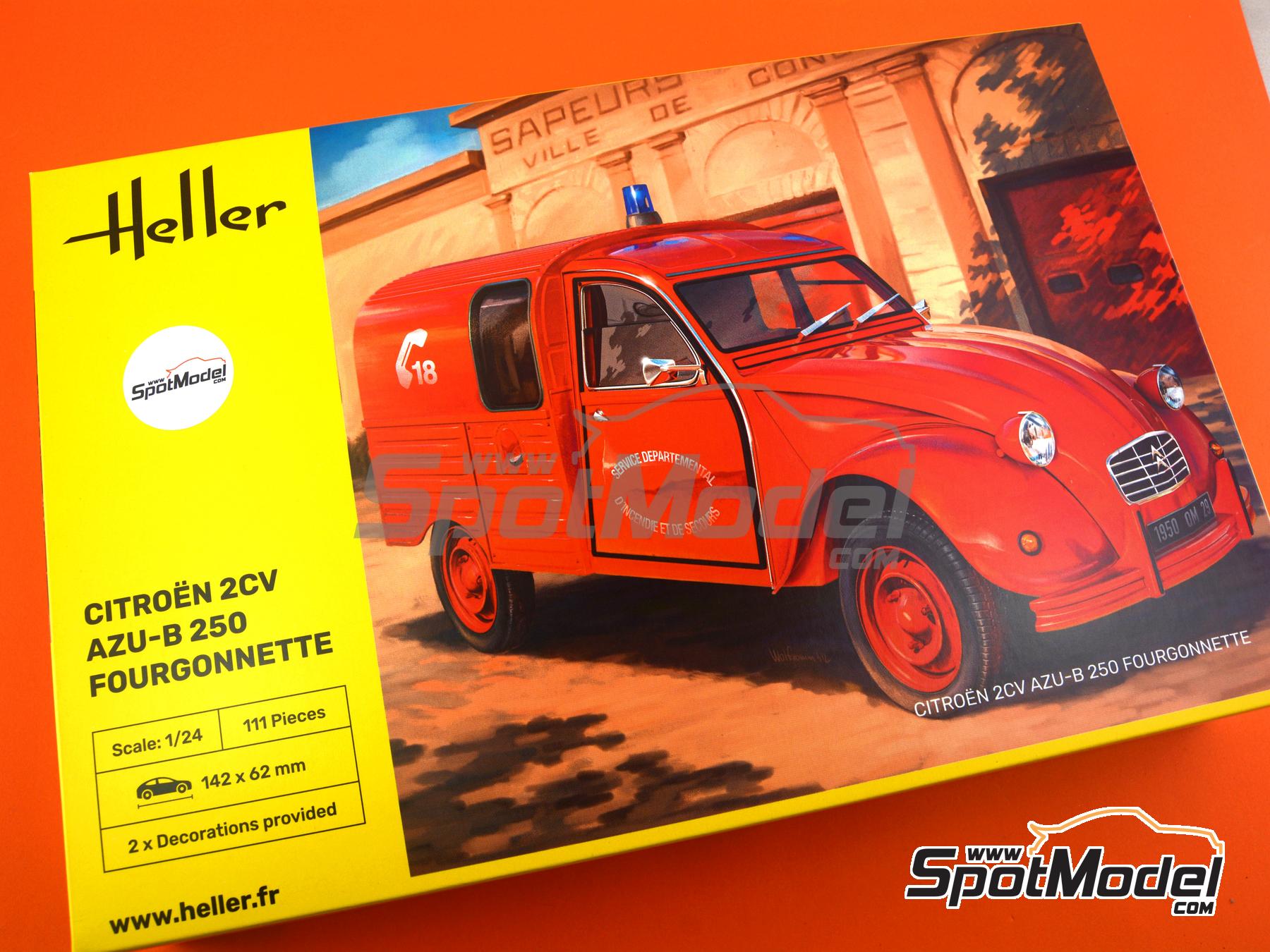 Image 16: Citro&euml;n 2CV Van AK 250 | Van scale model kit in 1/24 scale manufactured by Heller (ref.&nbsp;82701, also 3279510827019)