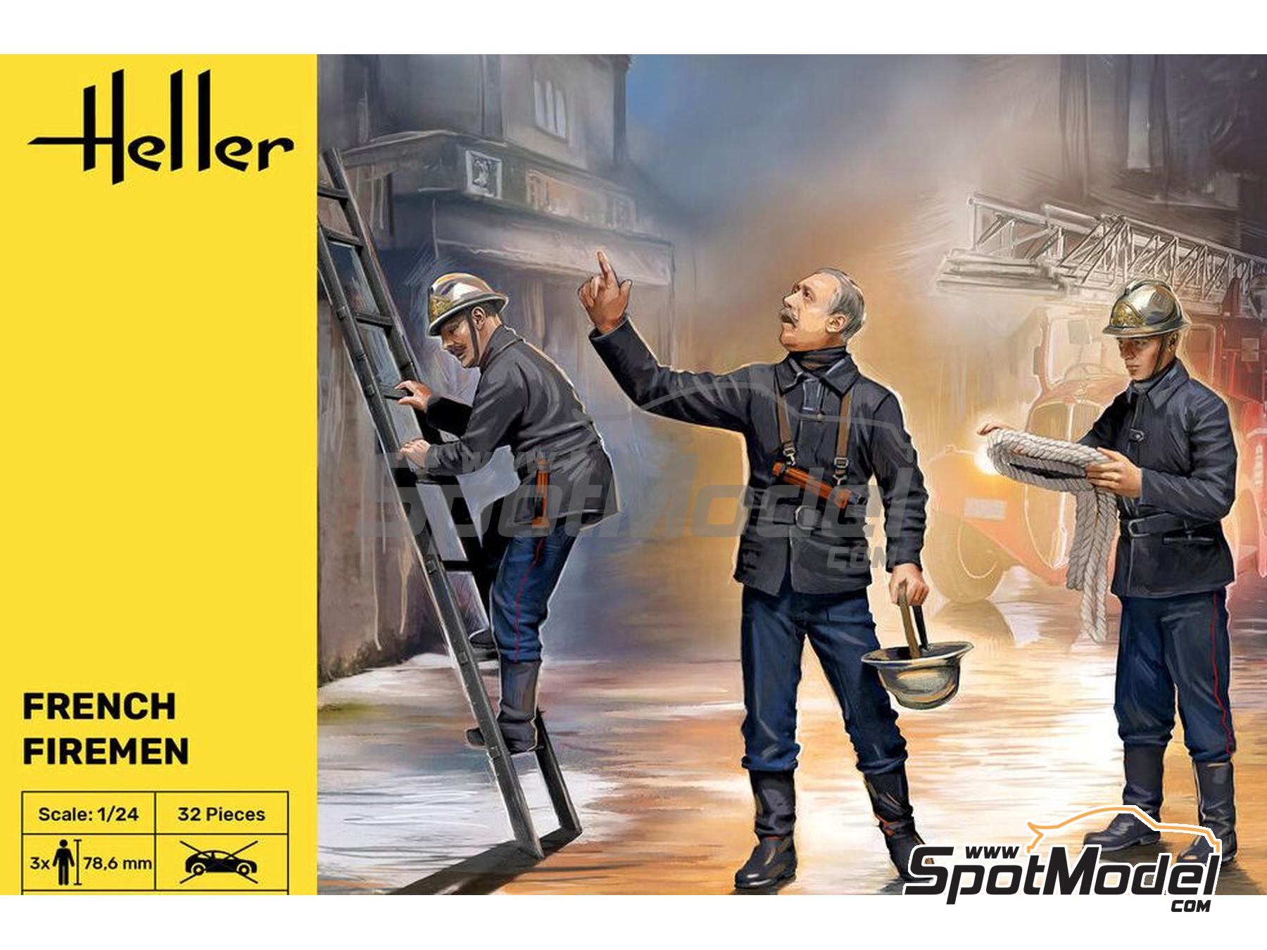 Image 1: Bomberos | Set de figuras en escala&nbsp;1/24 fabricado por Heller (ref.&nbsp;82753, tambien 3279510827538)