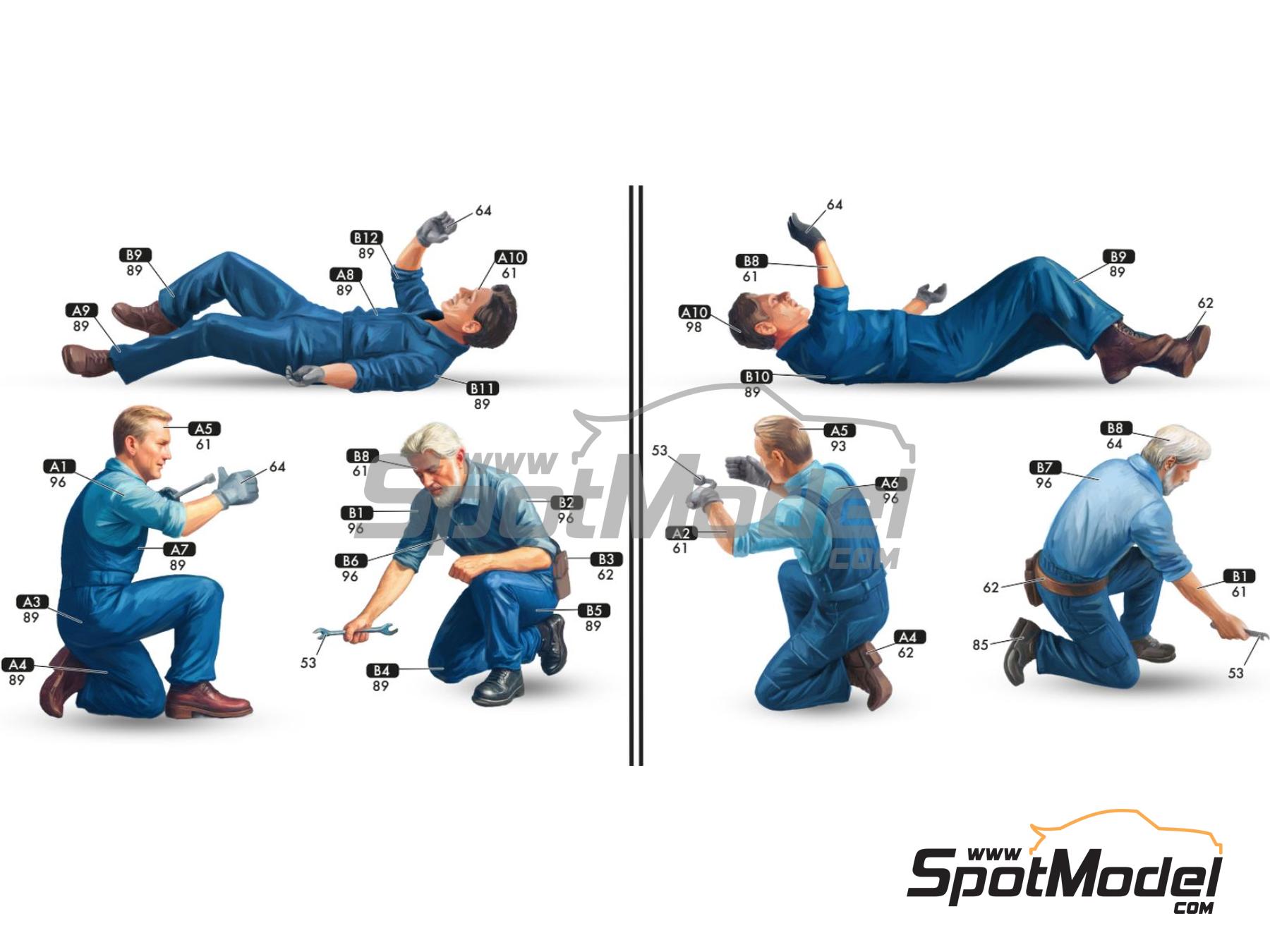 Image 1: Mec&aacute;nicos de autom&oacute;viles - Set 1 | Set de figuras en escala&nbsp;1/24 fabricado por Heller (ref.&nbsp;82755, tambien 3279510827552)