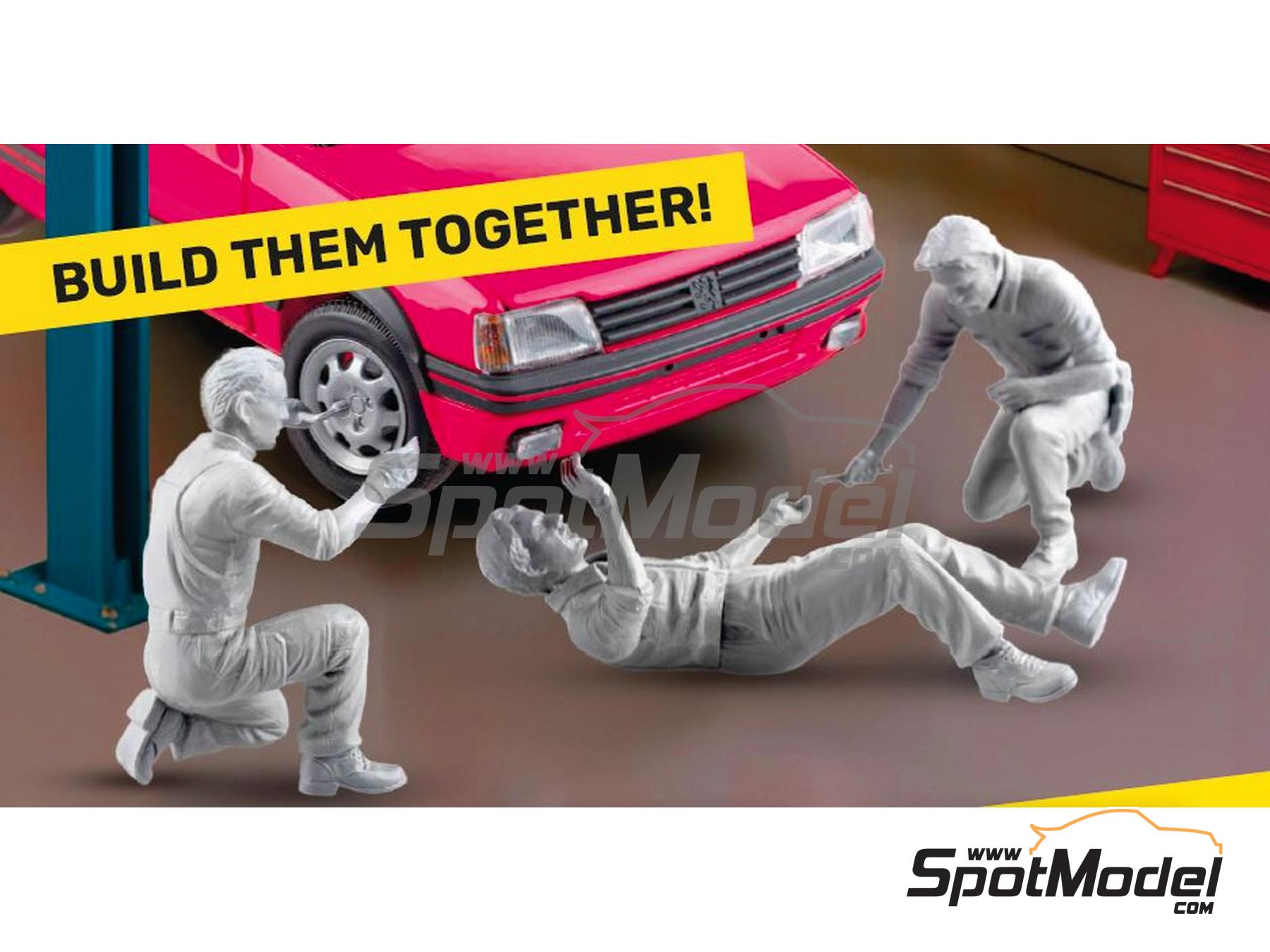 Image 2: Mec&aacute;nicos de autom&oacute;viles - Set 1 | Set de figuras en escala&nbsp;1/24 fabricado por Heller (ref.&nbsp;82755, tambien 3279510827552)