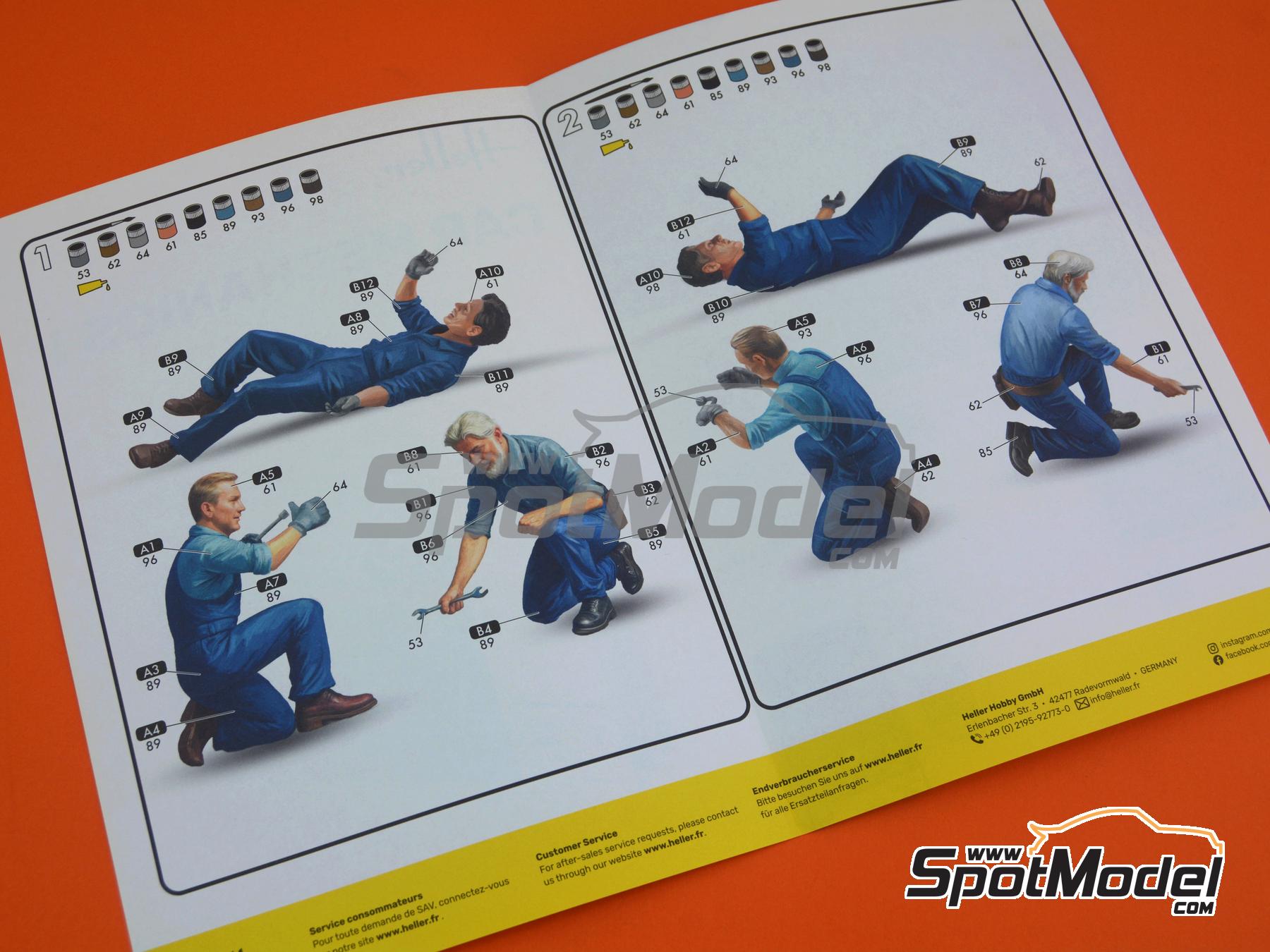 Image 3: Mec&aacute;nicos de autom&oacute;viles - Set 1 | Set de figuras en escala&nbsp;1/24 fabricado por Heller (ref.&nbsp;82755, tambien 3279510827552)