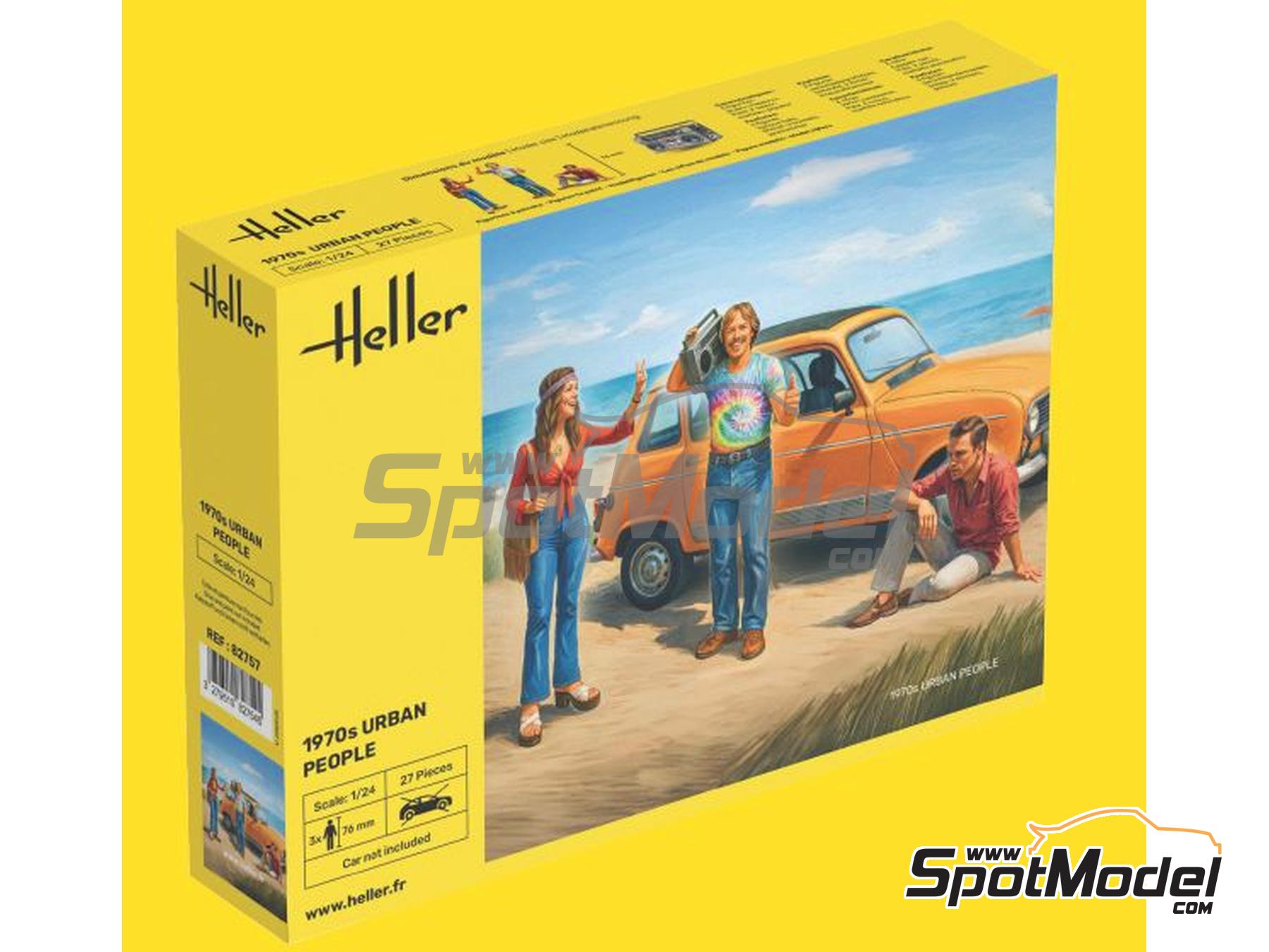 Image 1: Gente urbana de los 70s | Set de figuras en escala&nbsp;1/24 fabricado por Heller (ref.&nbsp;82757, tambien 3279510827576)