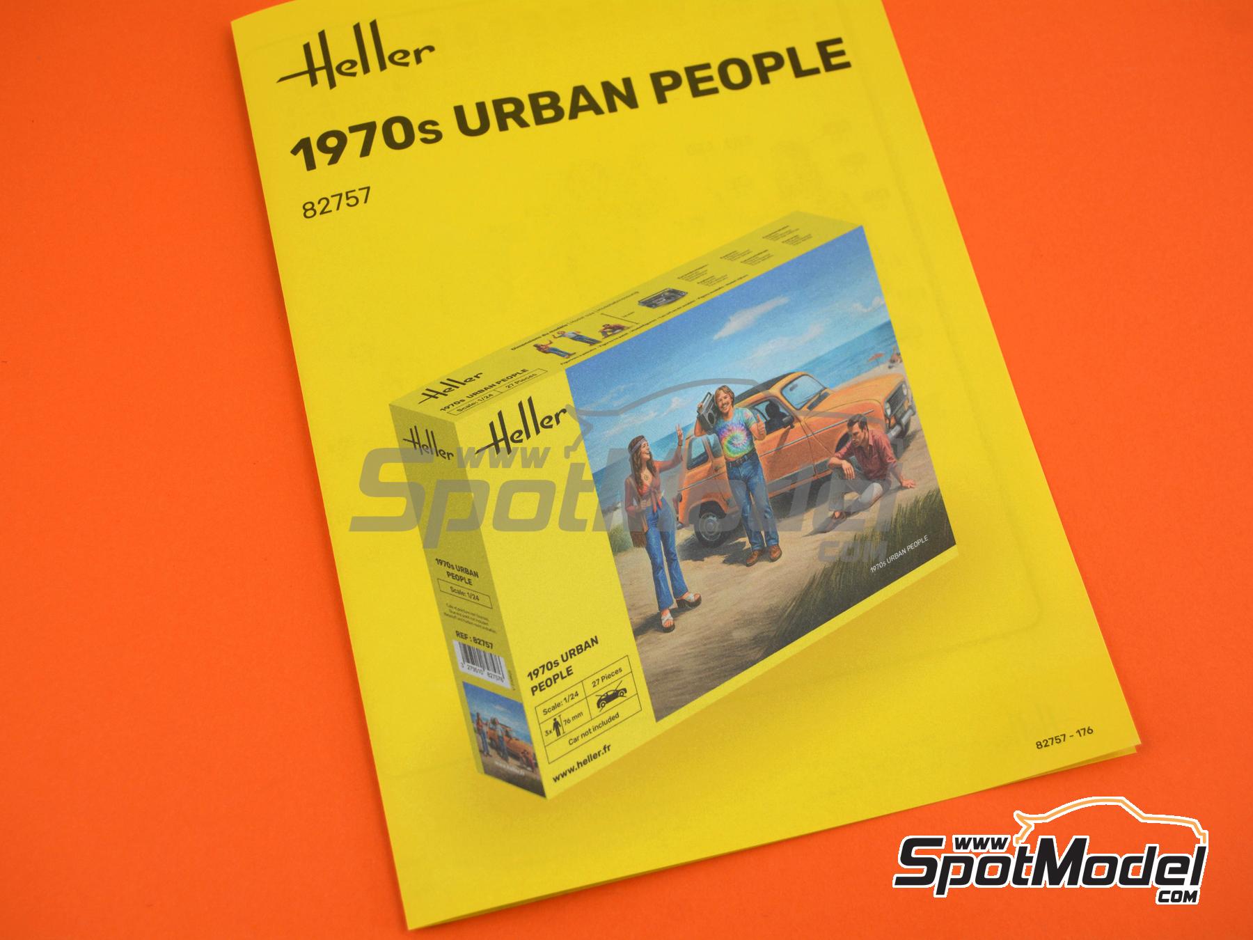 Image 3: Gente urbana de los 70s | Set de figuras en escala&nbsp;1/24 fabricado por Heller (ref.&nbsp;82757, tambien 3279510827576)