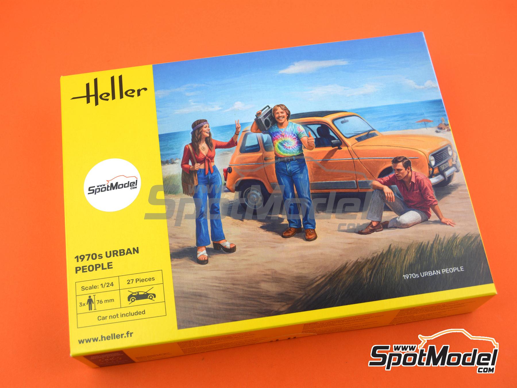 Image 6: Gente urbana de los 70s | Set de figuras en escala&nbsp;1/24 fabricado por Heller (ref.&nbsp;82757, tambien 3279510827576)