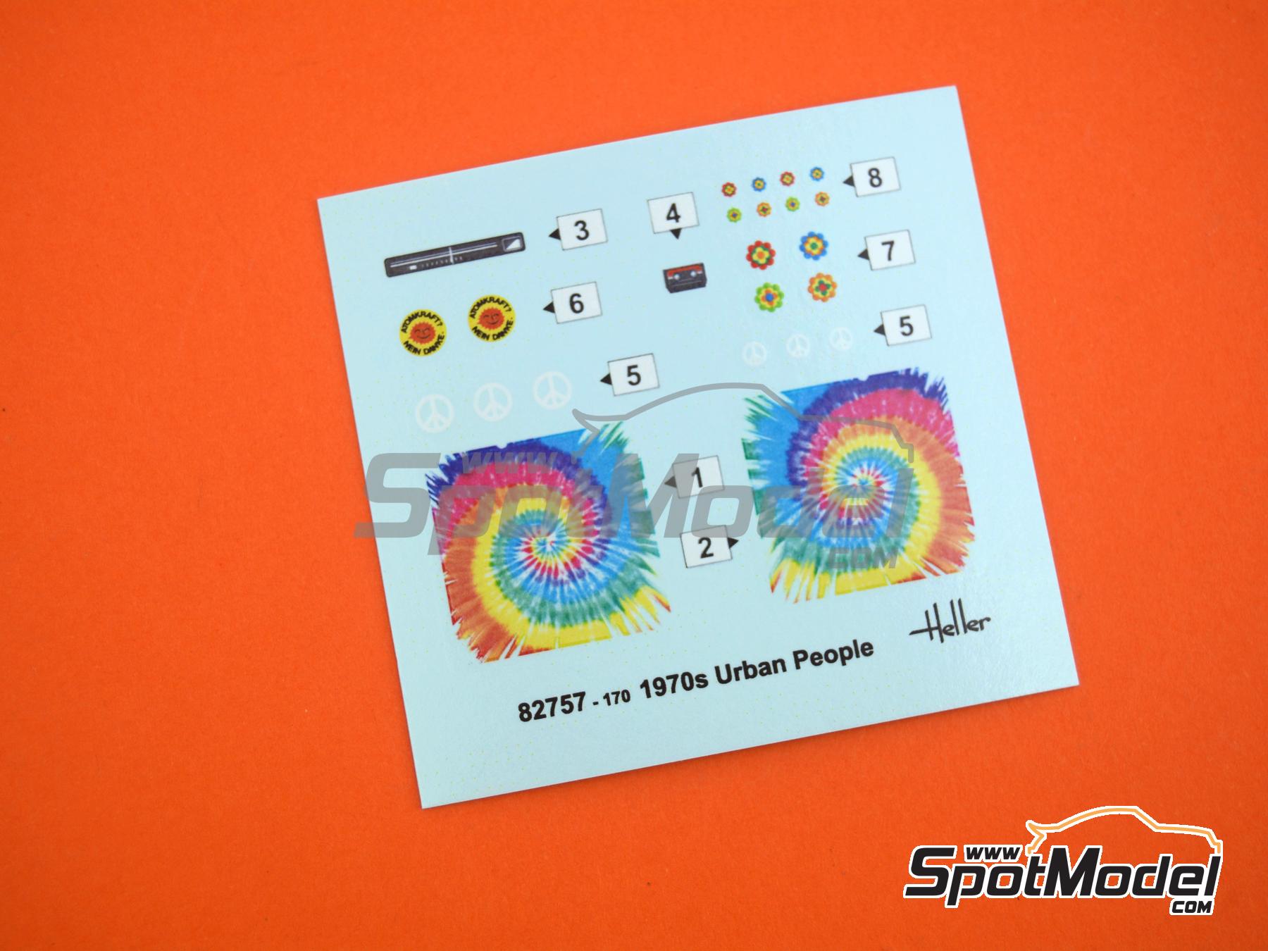 Image 7: Gente urbana de los 70s | Set de figuras en escala&nbsp;1/24 fabricado por Heller (ref.&nbsp;82757, tambien 3279510827576)