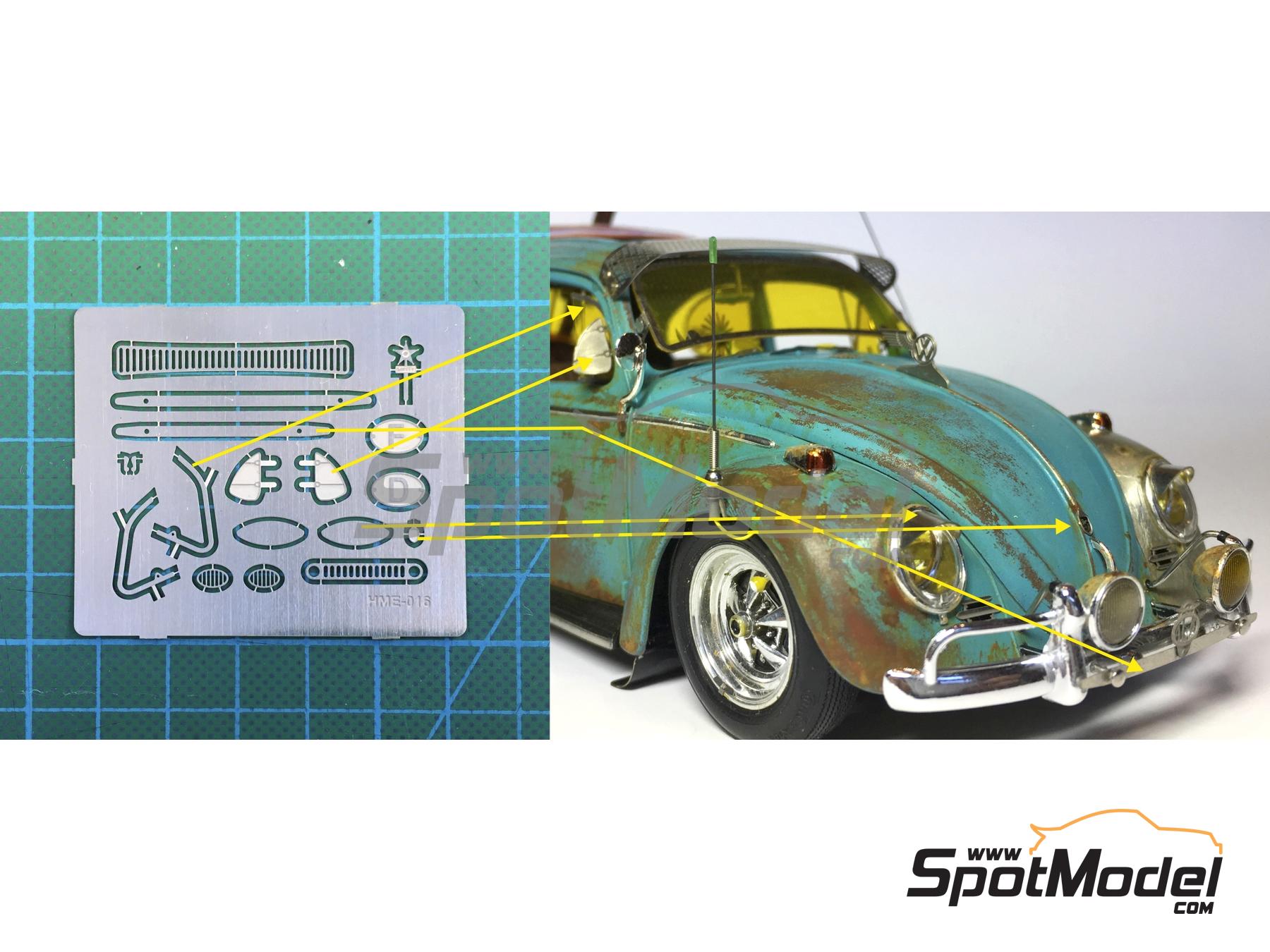 Image 3: Volkswagen Beetle - Set de detallado 2 | Detalle en escala&nbsp;1/24 fabricado por Highlight Model Studio (ref.&nbsp;HME-016, tambien 4545782063875)