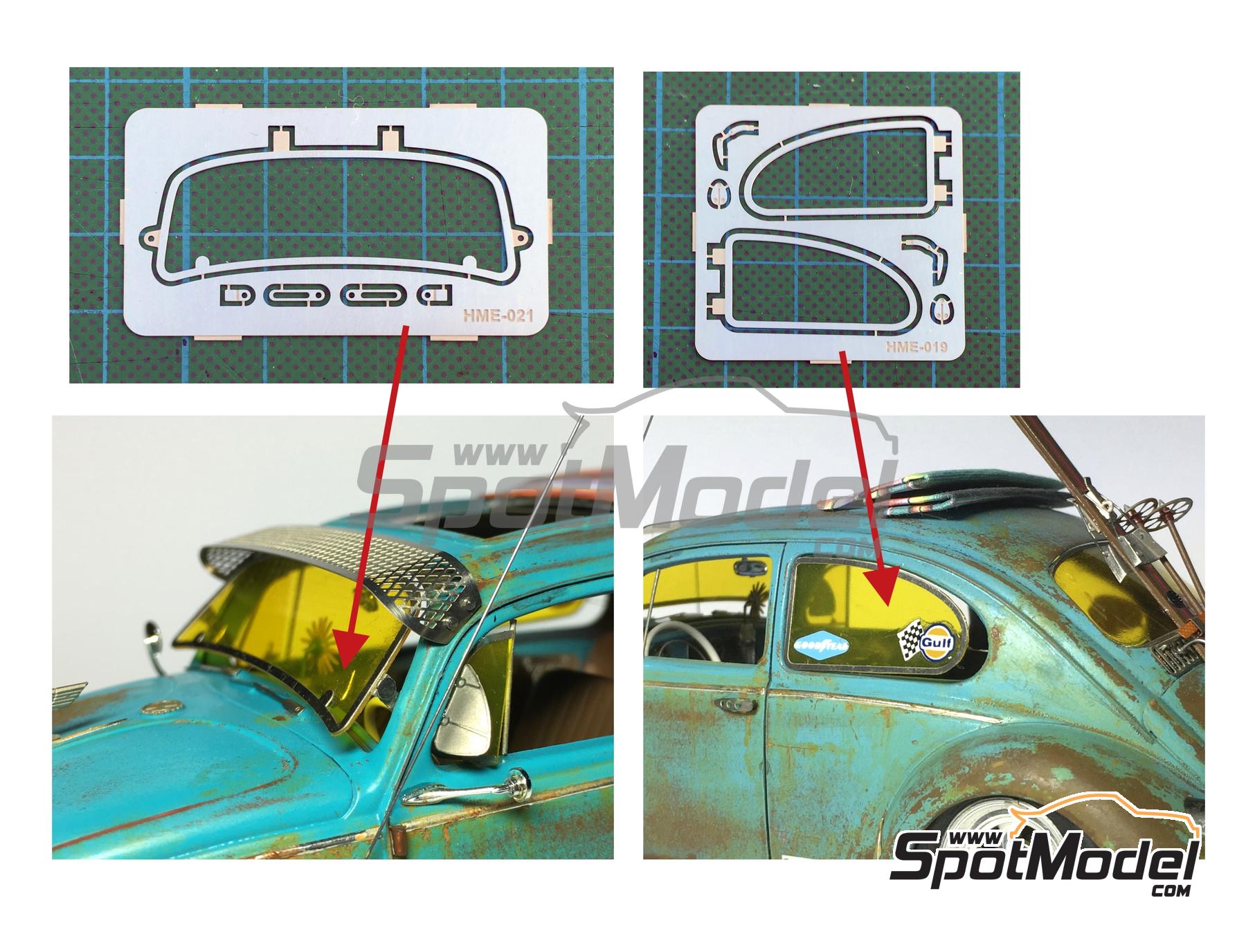 Image 2: Volkswagen Beetle - Marcos ventanilla lateral | Detalle en escala&nbsp;1/24 fabricado por Highlight Model Studio (ref.&nbsp;HME-019, tambien 4545782063905)