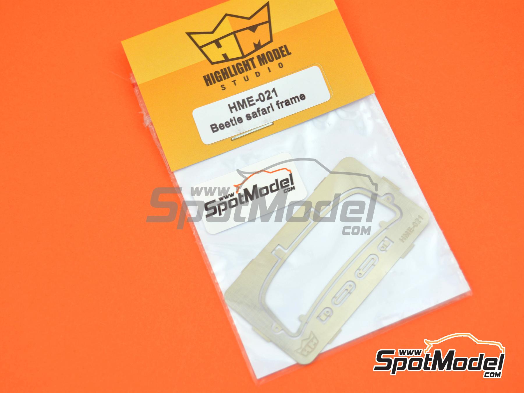 Image 4: Volkswagen Beetle - Luna delantera estilo Safari | Detalle en escala&nbsp;1/24 fabricado por Highlight Model Studio (ref.&nbsp;HME-021, tambien 4545782063974)