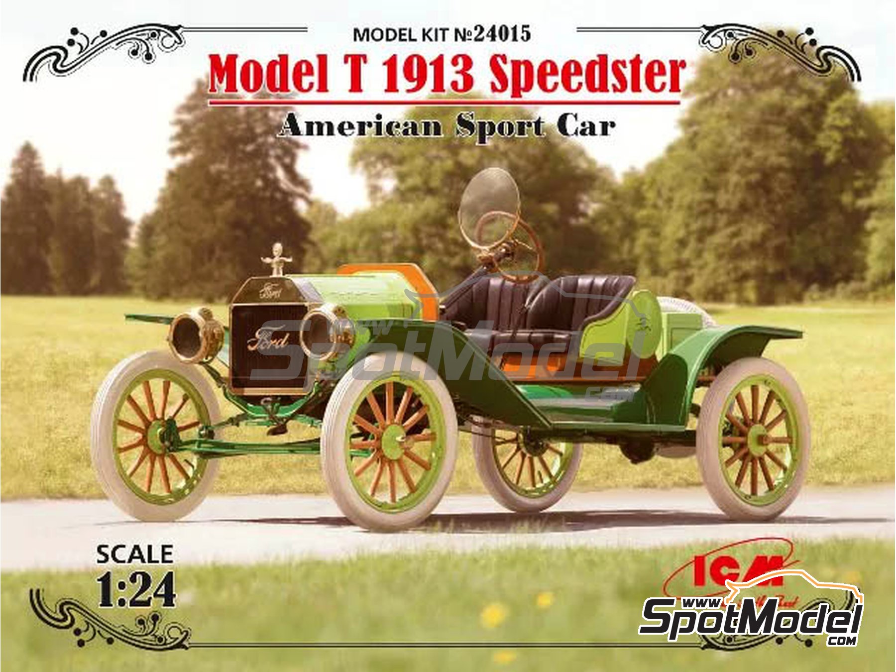 Image 1: Ford Model T Speedster -  1913 | Car scale model kit in 1/24 scale manufactured by ICM (ref.&nbsp;ICM24015, also 4823044405145 and 24015)