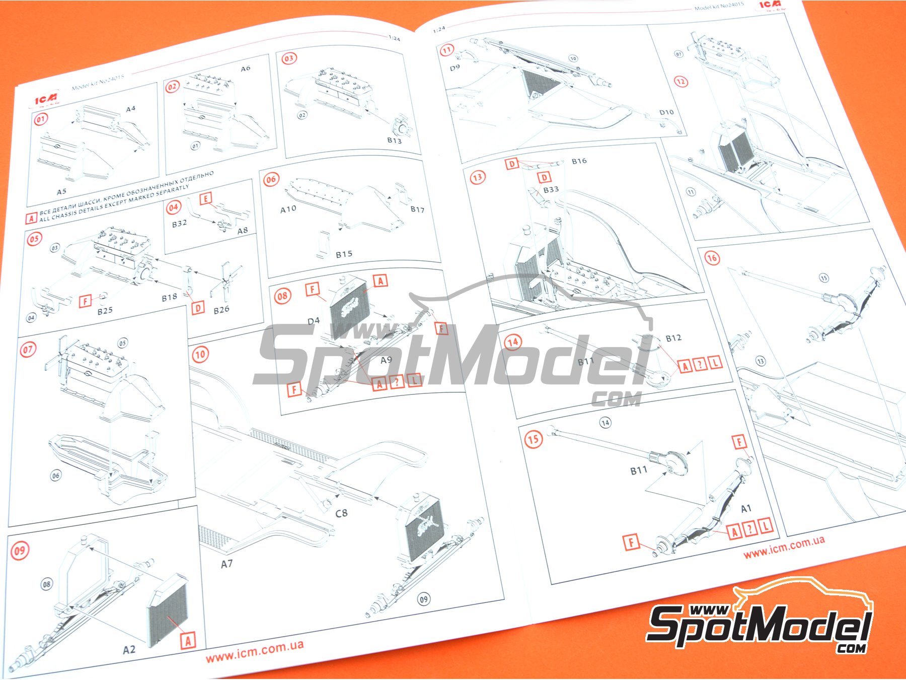Image 5: Ford Model T Speedster -  1913 | Car scale model kit in 1/24 scale manufactured by ICM (ref.&nbsp;ICM24015, also 4823044405145 and 24015)
