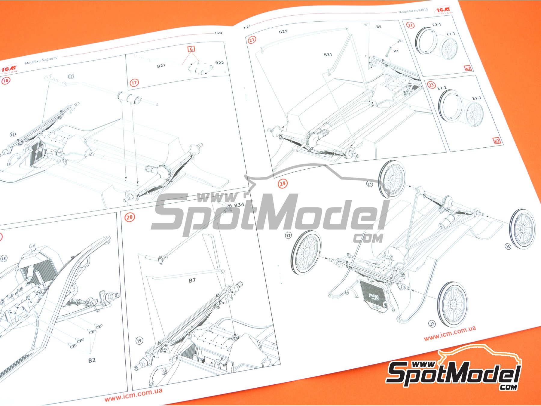 Image 6: Ford Model T Speedster -  1913 | Car scale model kit in 1/24 scale manufactured by ICM (ref.&nbsp;ICM24015, also 4823044405145 and 24015)