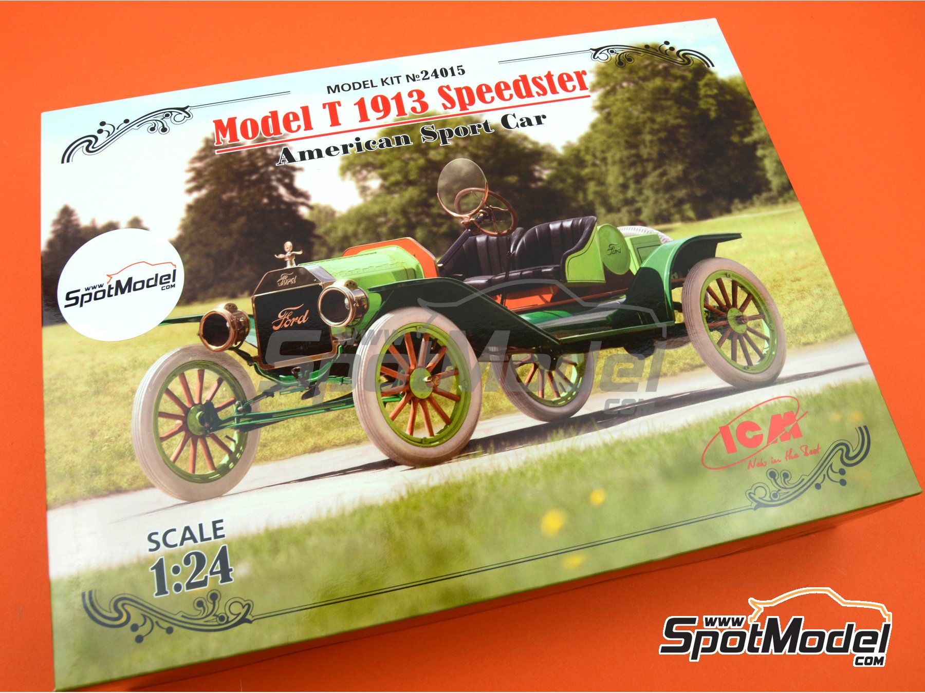 ICM 24015 1 24th Scale Ford Model T 1913 Speedster American Sport Car for sale online 
