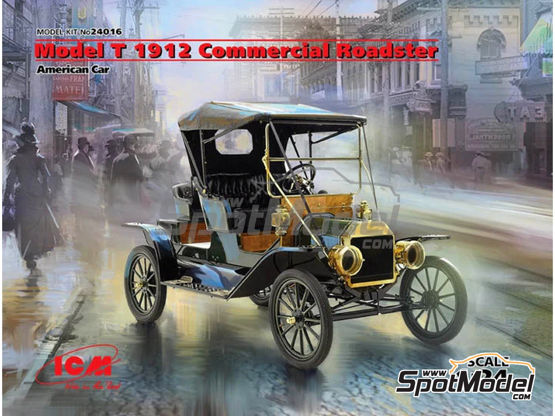 ICM 24016: Car scale model kit 1/24 scale - Ford Model T