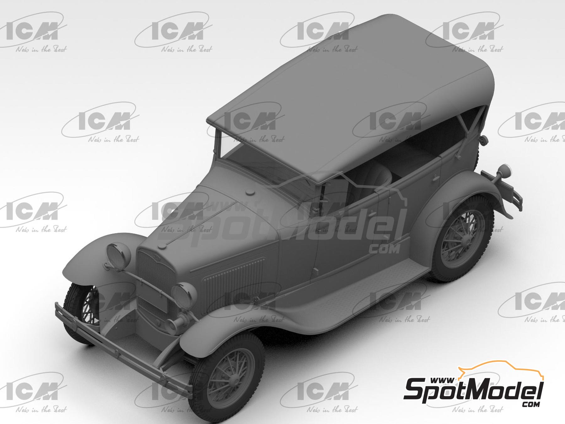 Icm 24050 Car Scale Model Kit 124 Scale Ford Model A Standard