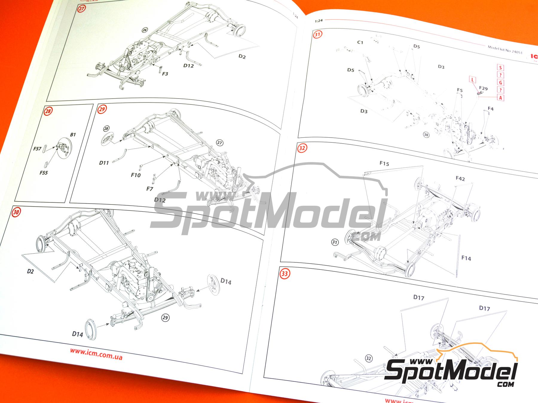 Image 11: Ford Model A Standard Phaeton -  1930 | Maqueta de coche en escala 1/24 fabricado por ICM (ref. ICM24051, tambien 4823044410798 y 24051)