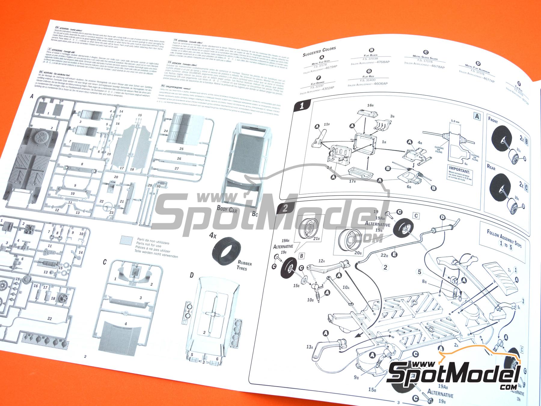 Image 13: Volkswagen Golf I GTI Rabbit -  1976, 1977 y 1978 | Maqueta de coche en escala&nbsp;1/24 fabricado por Italeri (ref.&nbsp;3622, tambien 8001283036221 y 3622S)