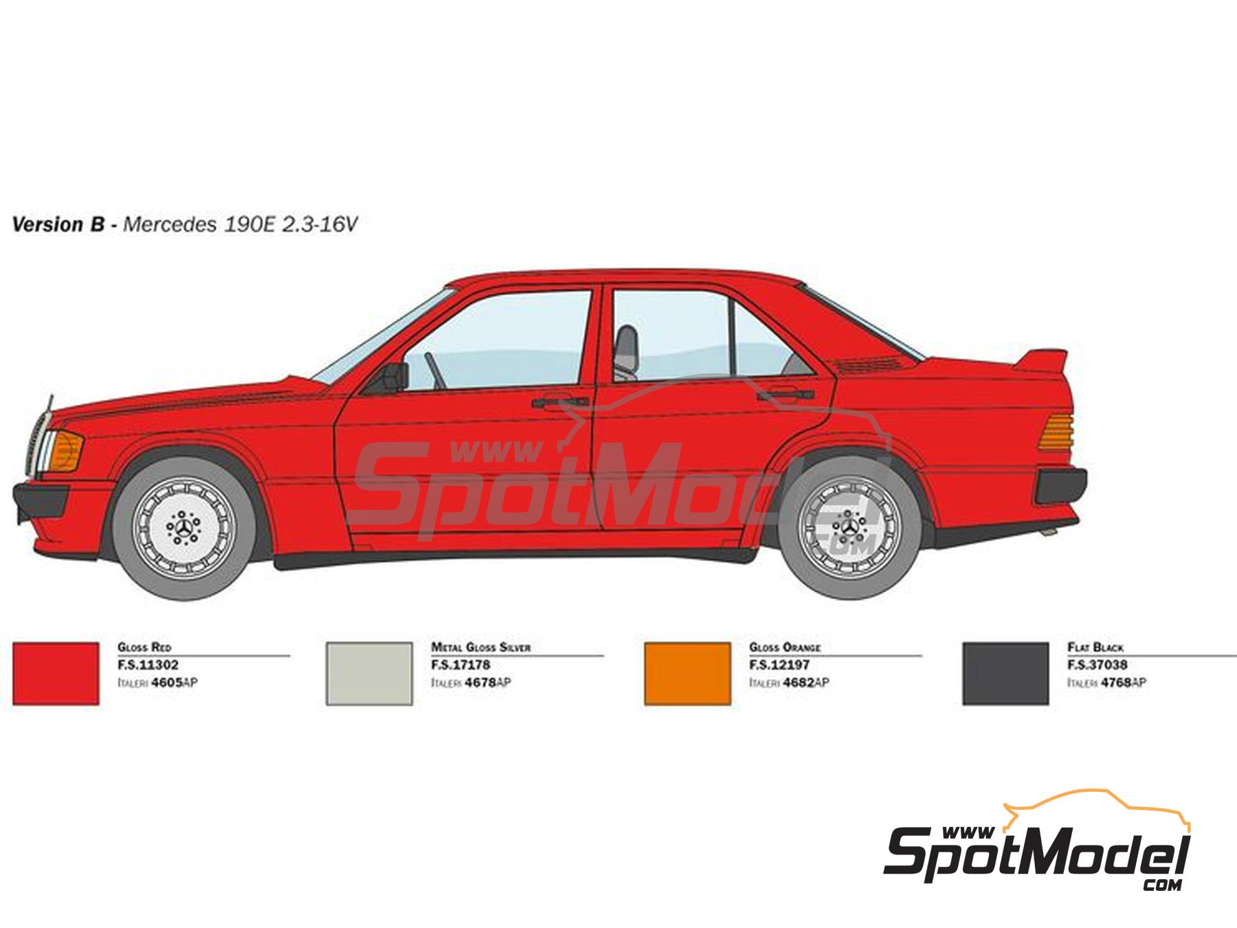 Italeri 3624: Car scale model kit 1/24 scale - Mercedes Benz