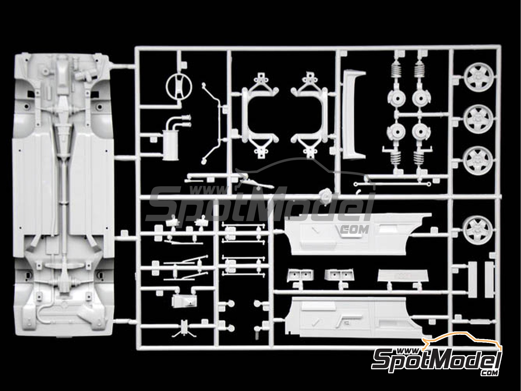 Image 4: Audi Quattro Rally Equipo Audi Sport - Rally de Monte Carlo - Rallye Automobile de Monte-Carlo 1981 | Maqueta de coche en escala&nbsp;1/24 fabricado por Italeri (ref.&nbsp;3642, tambien 8001283036429, IT3642 y 03642)