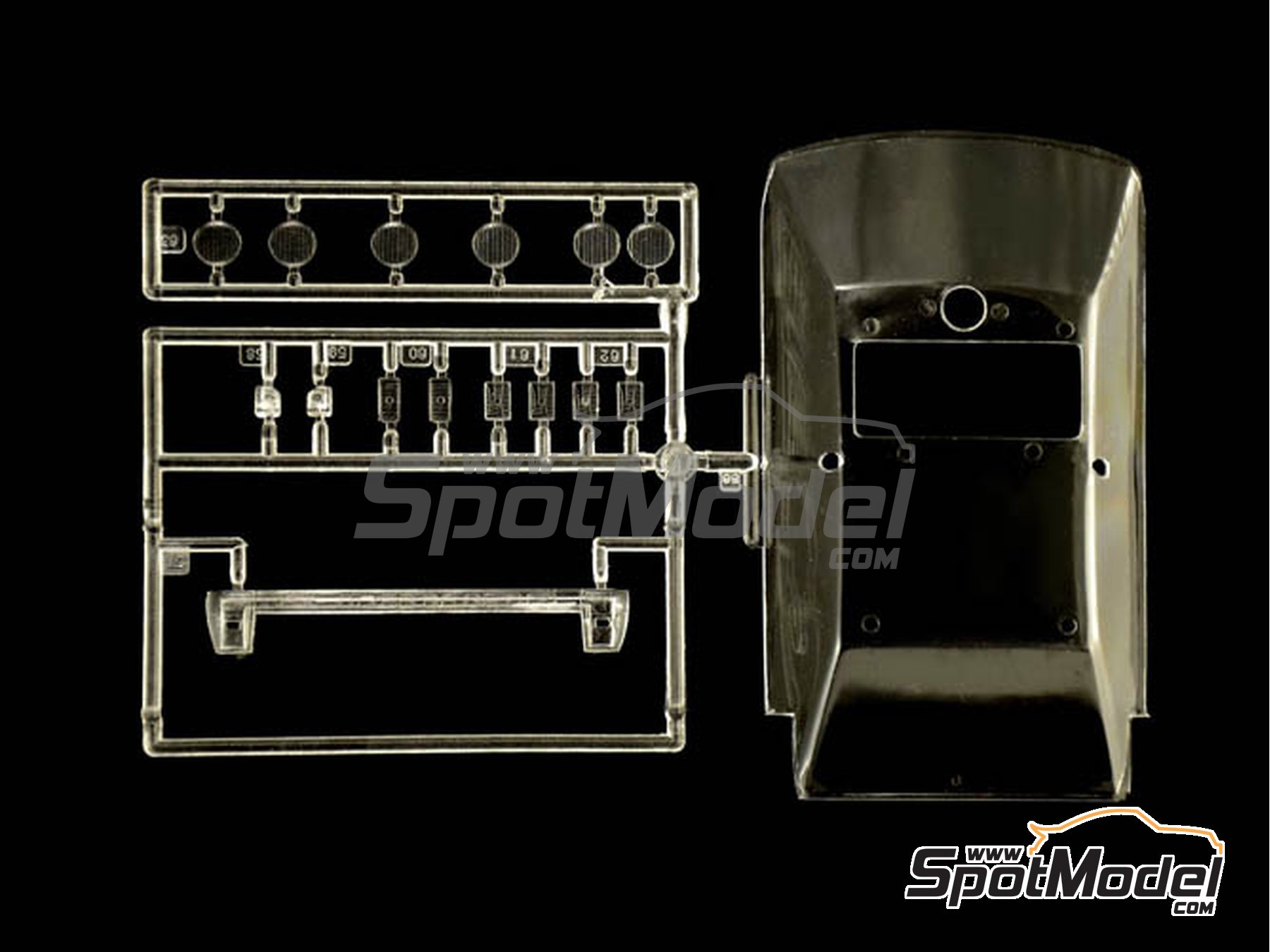 Image 6: Audi Quattro Rally Equipo Audi Sport - Rally de Monte Carlo - Rallye Automobile de Monte-Carlo 1981 | Maqueta de coche en escala&nbsp;1/24 fabricado por Italeri (ref.&nbsp;3642, tambien 8001283036429, IT3642 y 03642)