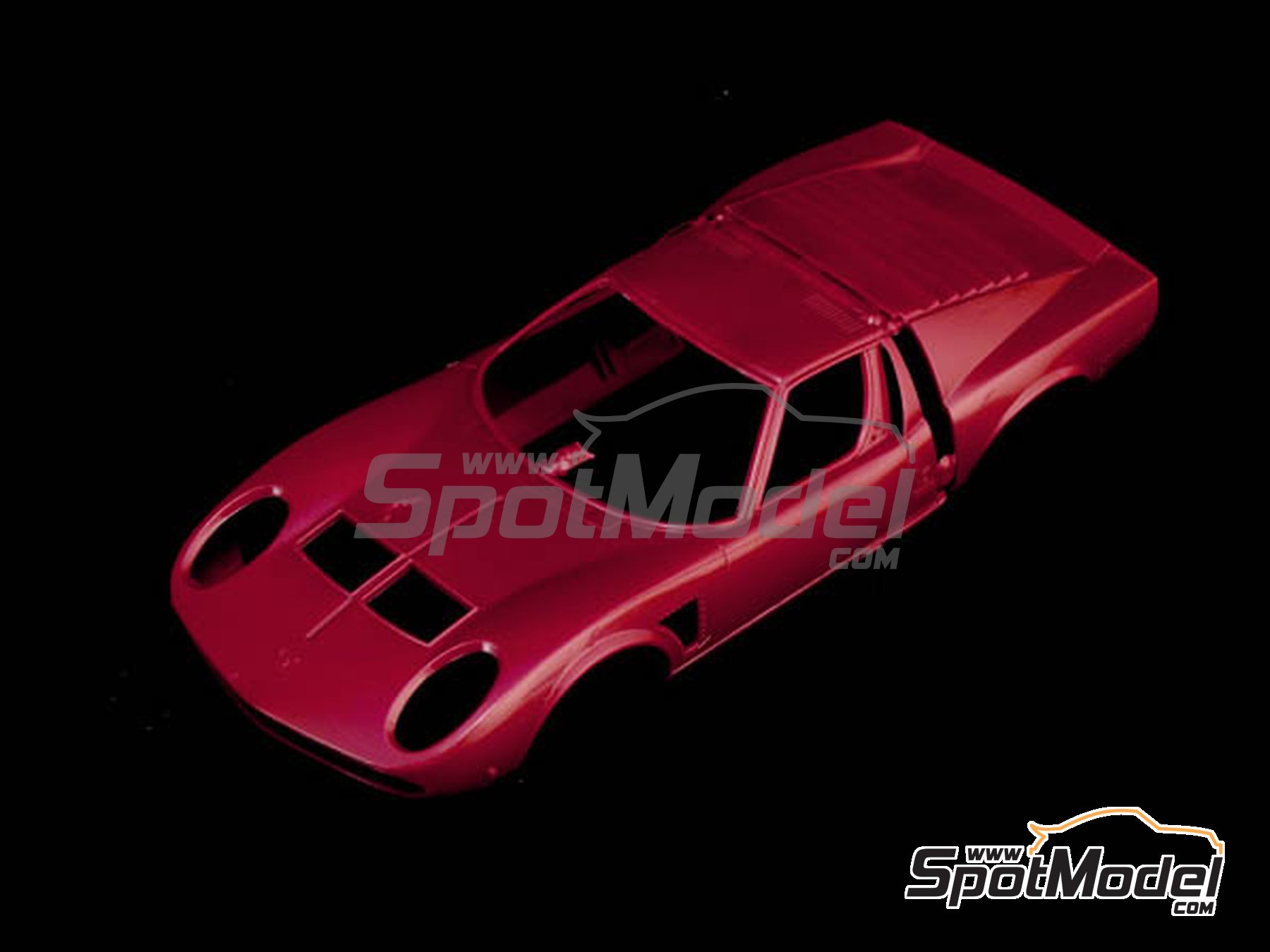 Image 7: Lamborghini Miura Jota SVJ -  1970 | Car scale model kit in 1/24 scale manufactured by Italeri (ref.&nbsp;3649, also 8001283036498)