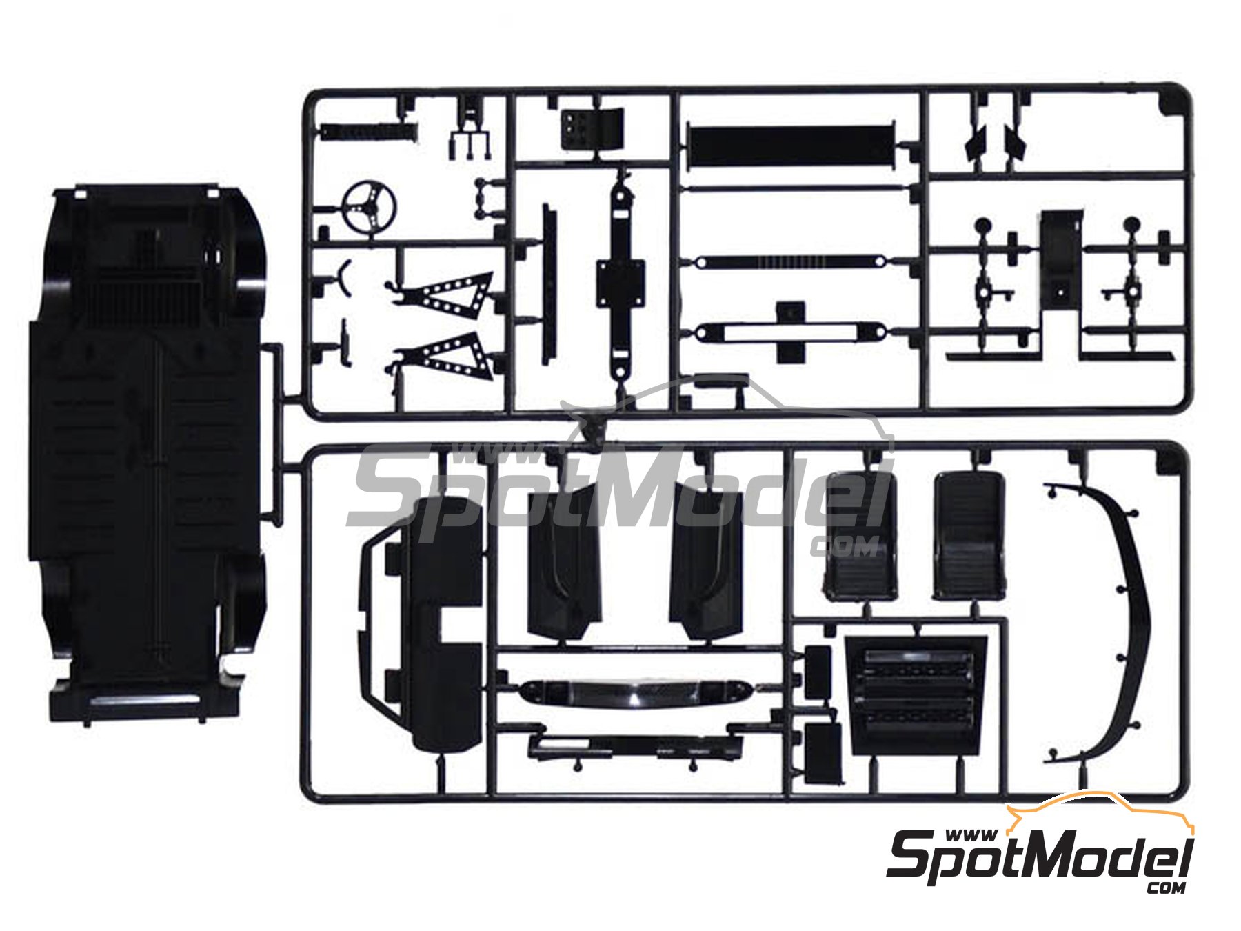 Image 11: Lamborghini Miura Jota SVJ -  1970 | Car scale model kit in 1/24 scale manufactured by Italeri (ref.&nbsp;3649, also 8001283036498)