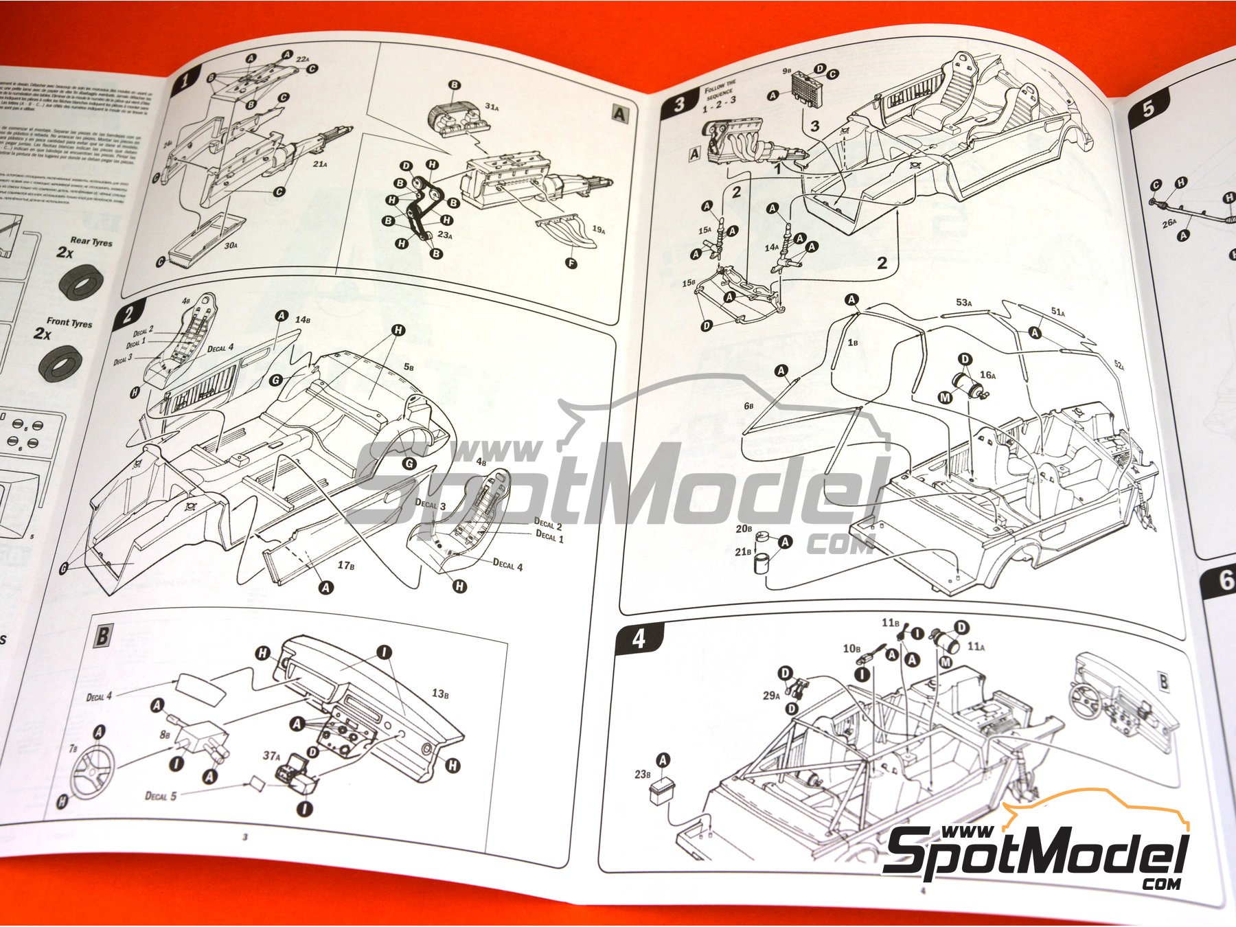 Image 9: Ford Escort Mk. II RS1800 sponsored by Castrol - Monte Carlo Rally - Rallye Automobile de Monte-Carlo 1979 | Car scale model kit in 1/24 scale manufactured by Italeri (ref.&nbsp;3655, also 8001283036559)