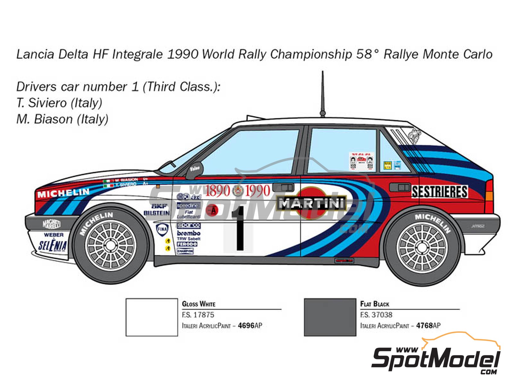 LANCIA DELTA INTEGRALE 16V Auto leggendarie da rally Hachette WRC N.3 Scala 1:24 