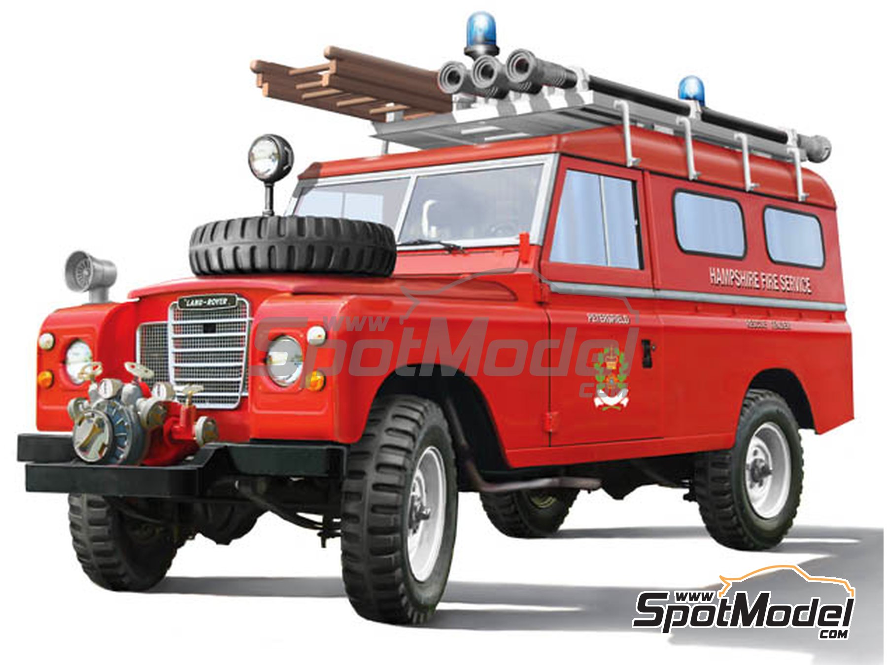 Italeri 3660: Car scale model kit 1/24 scale - Land Rover Fire Truck ...