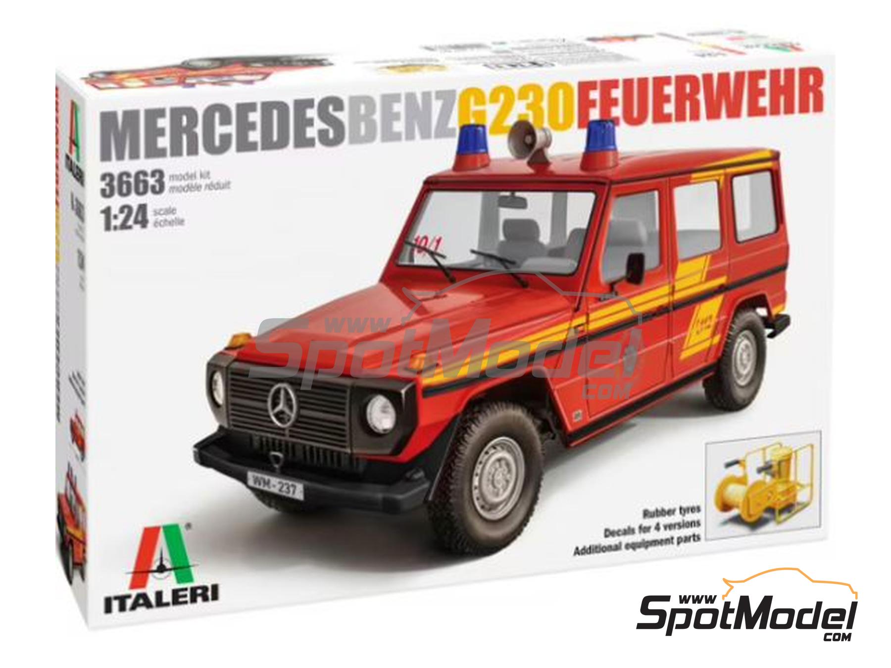 Image 2: Mercedes Benz G230 Firefighters | Car scale model kit in 1/24 scale manufactured by Italeri (ref.&nbsp;3663, also 8001283036634 and ita3644)