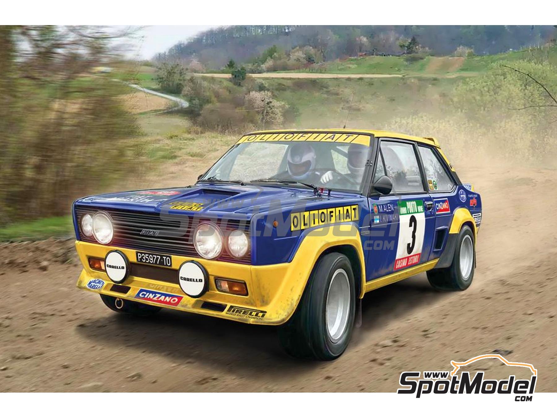 Image 2: Fiat 131 Abarth sponsored by Olio Fiat - Portugal Rally - Vinho do Porto 1977 | Car scale model kit in 1/24 scale manufactured by Italeri (ref.&nbsp;3667, also 8001283036672, ITA3667 and 3667S)