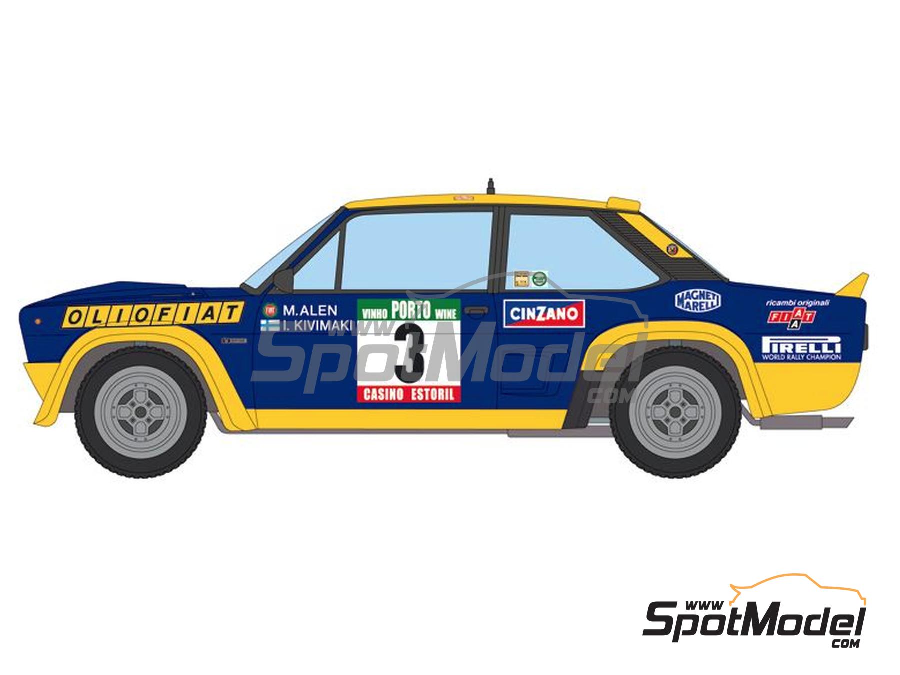 Image 4: Fiat 131 Abarth sponsored by Olio Fiat - Portugal Rally - Vinho do Porto 1977 | Car scale model kit in 1/24 scale manufactured by Italeri (ref.&nbsp;3667, also 8001283036672, ITA3667 and 3667S)