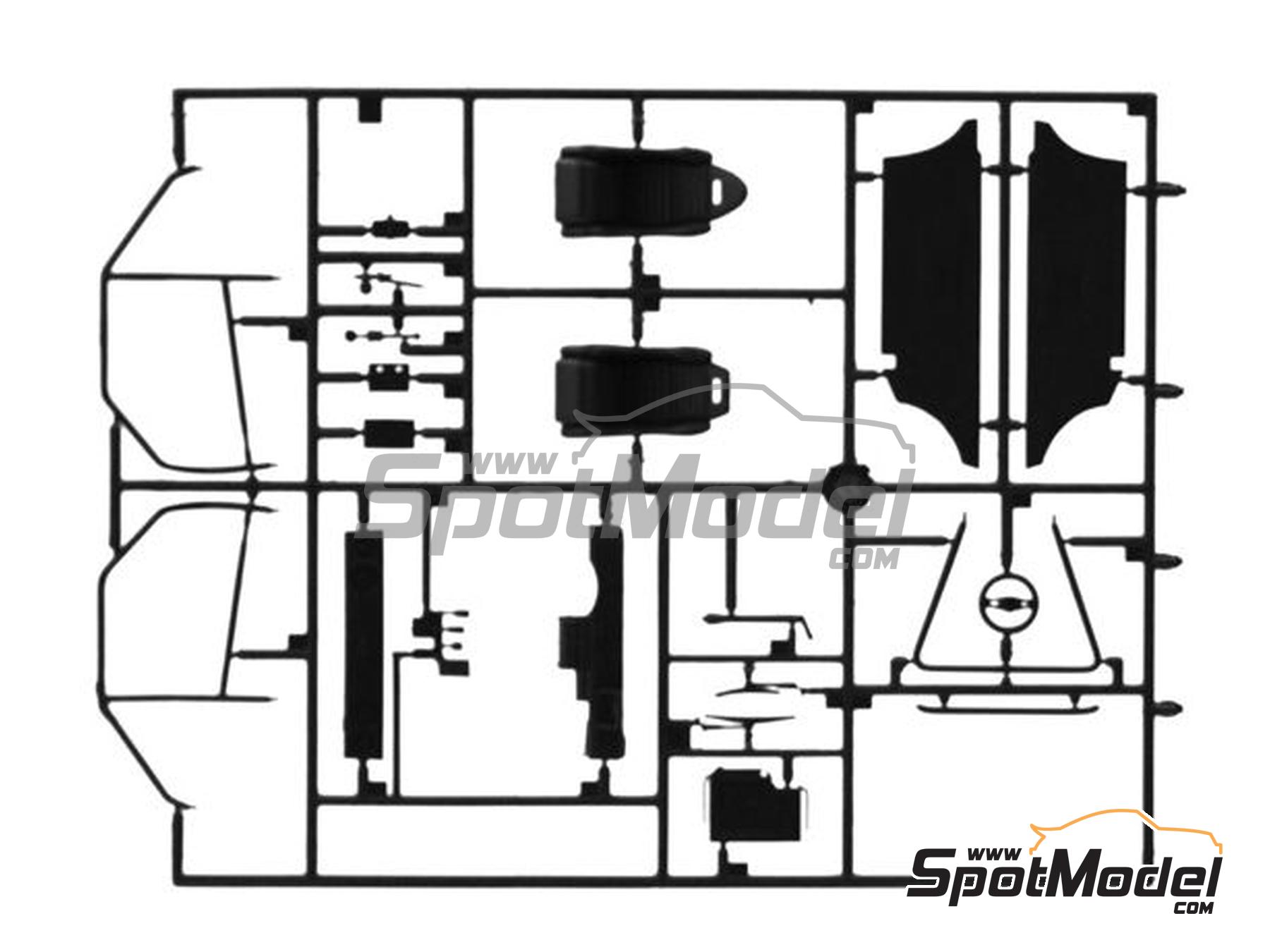 Image 6: Fiat 131 Abarth sponsored by Olio Fiat - Portugal Rally - Vinho do Porto 1977 | Car scale model kit in 1/24 scale manufactured by Italeri (ref.&nbsp;3667, also 8001283036672, ITA3667 and 3667S)