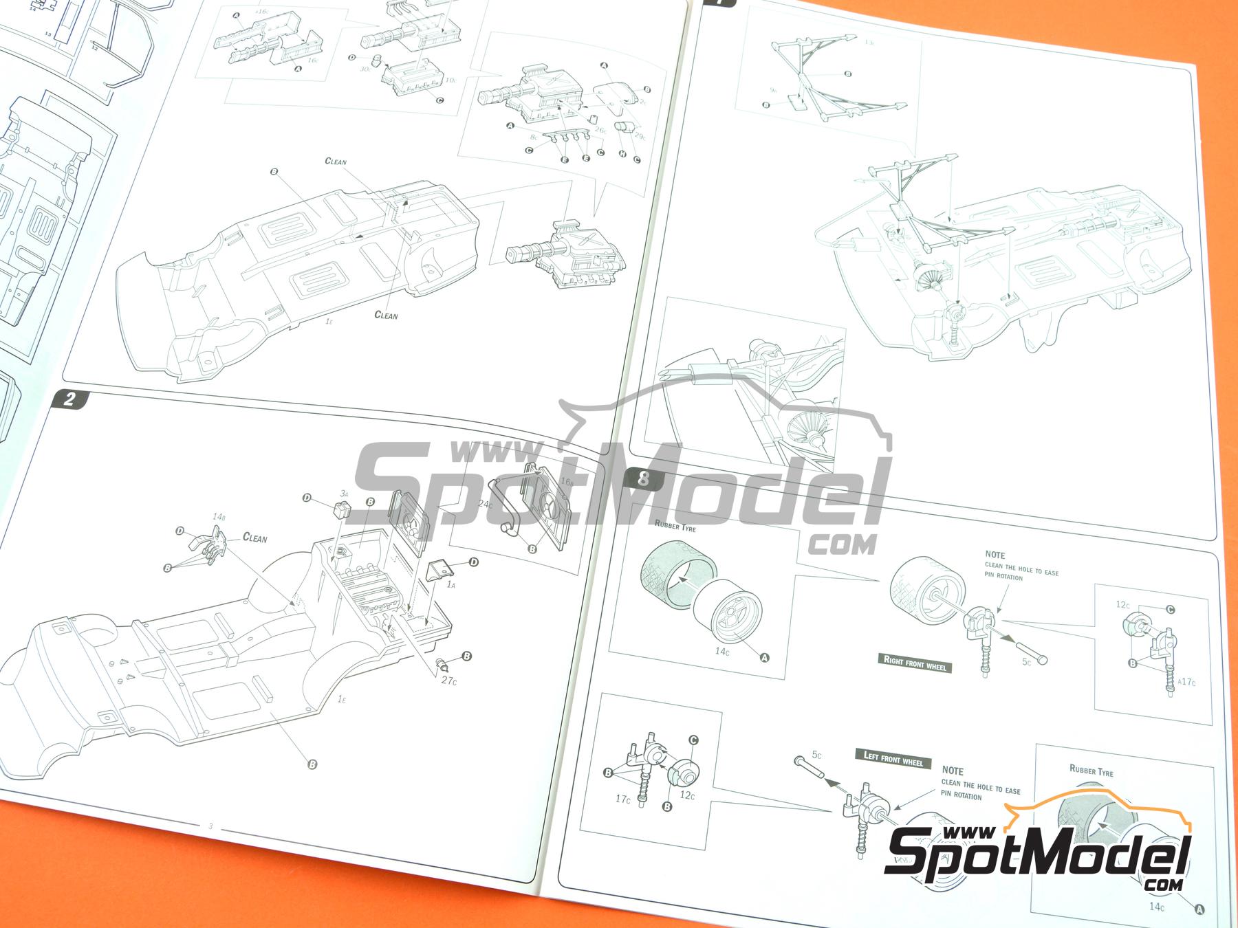 Image 20: Fiat 131 Abarth sponsored by Olio Fiat - Portugal Rally - Vinho do Porto 1977 | Car scale model kit in 1/24 scale manufactured by Italeri (ref.&nbsp;3667, also 8001283036672, ITA3667 and 3667S)