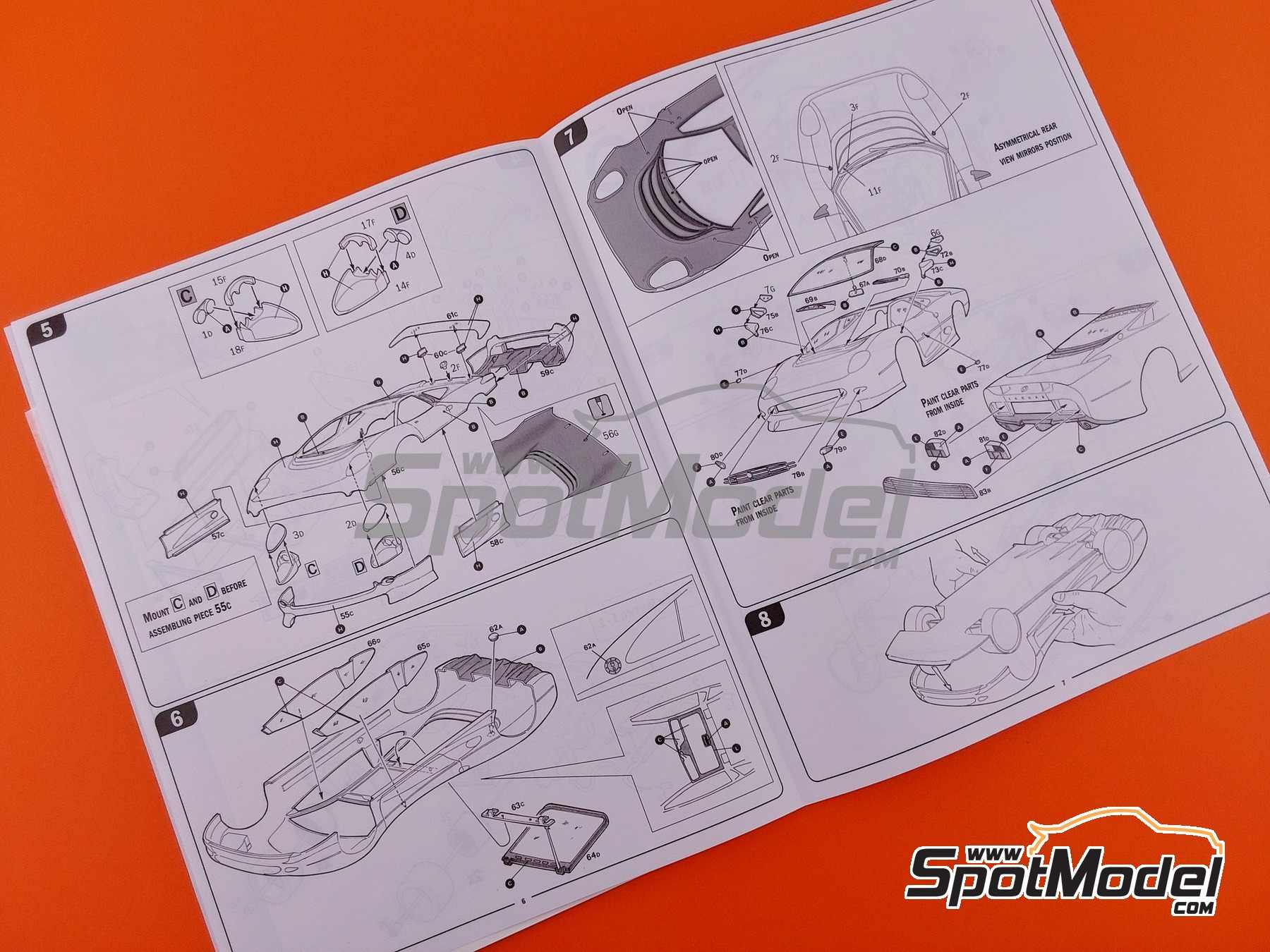 Image 30: Jaguar XJ220 sponsored by Martini - Italian GTs Championship 1993 | Car scale model kit in 1/24 scale manufactured by Italeri (ref. 3669, also 8001283036696)