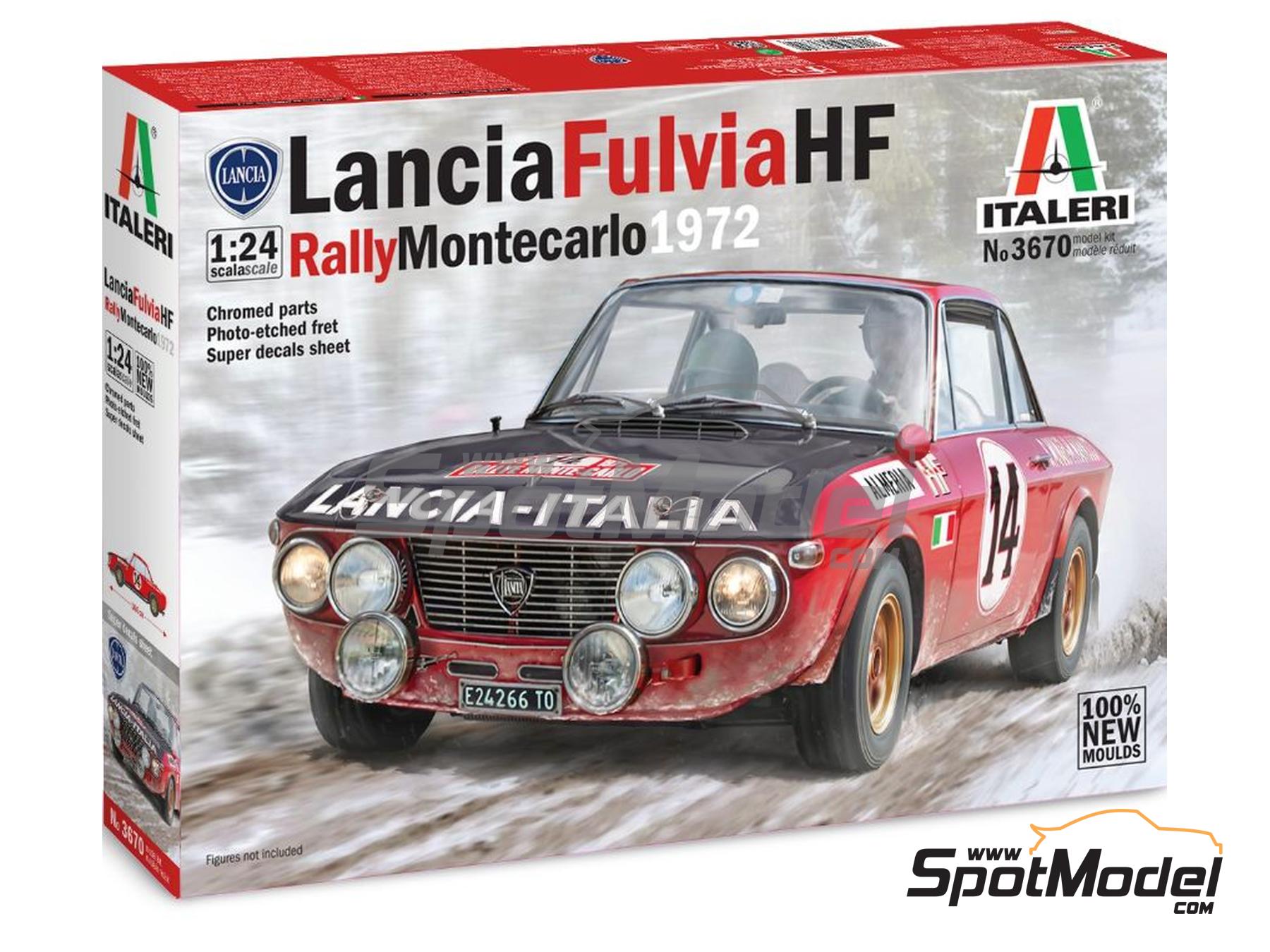 Image 1: Lancia Fulvia HF - Rally de Monte Carlo - Rallye Automobile de Monte-Carlo 1972 | Maqueta de coche en escala 1/24 fabricado por Italeri (ref. 3670, tambien 8001283036702)