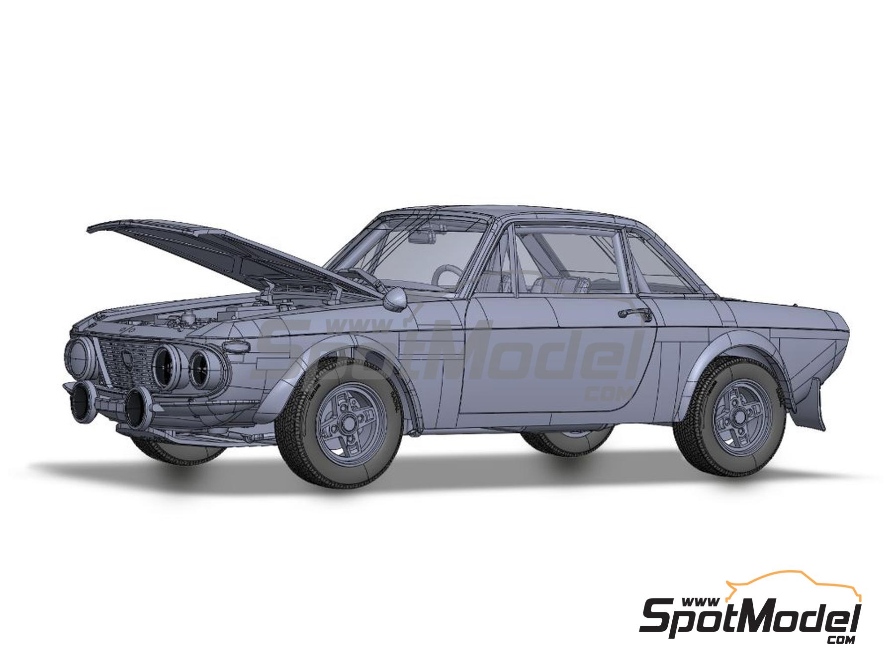 Image 2: Lancia Fulvia HF - Rally de Monte Carlo - Rallye Automobile de Monte-Carlo 1972 | Maqueta de coche en escala 1/24 fabricado por Italeri (ref. 3670, tambien 8001283036702)