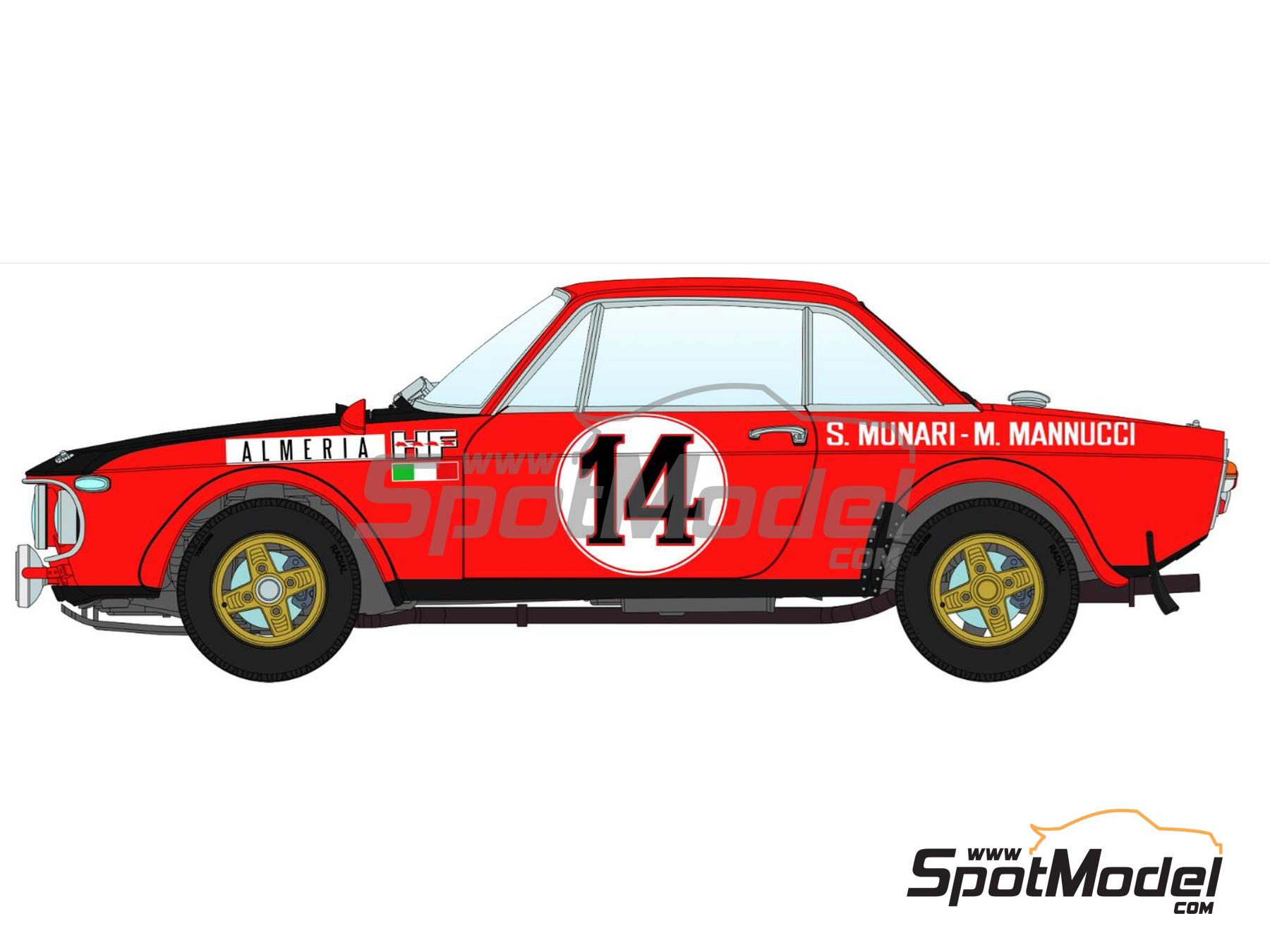Image 5: Lancia Fulvia HF - Rally de Monte Carlo - Rallye Automobile de Monte-Carlo 1972 | Maqueta de coche en escala 1/24 fabricado por Italeri (ref. 3670, tambien 8001283036702)